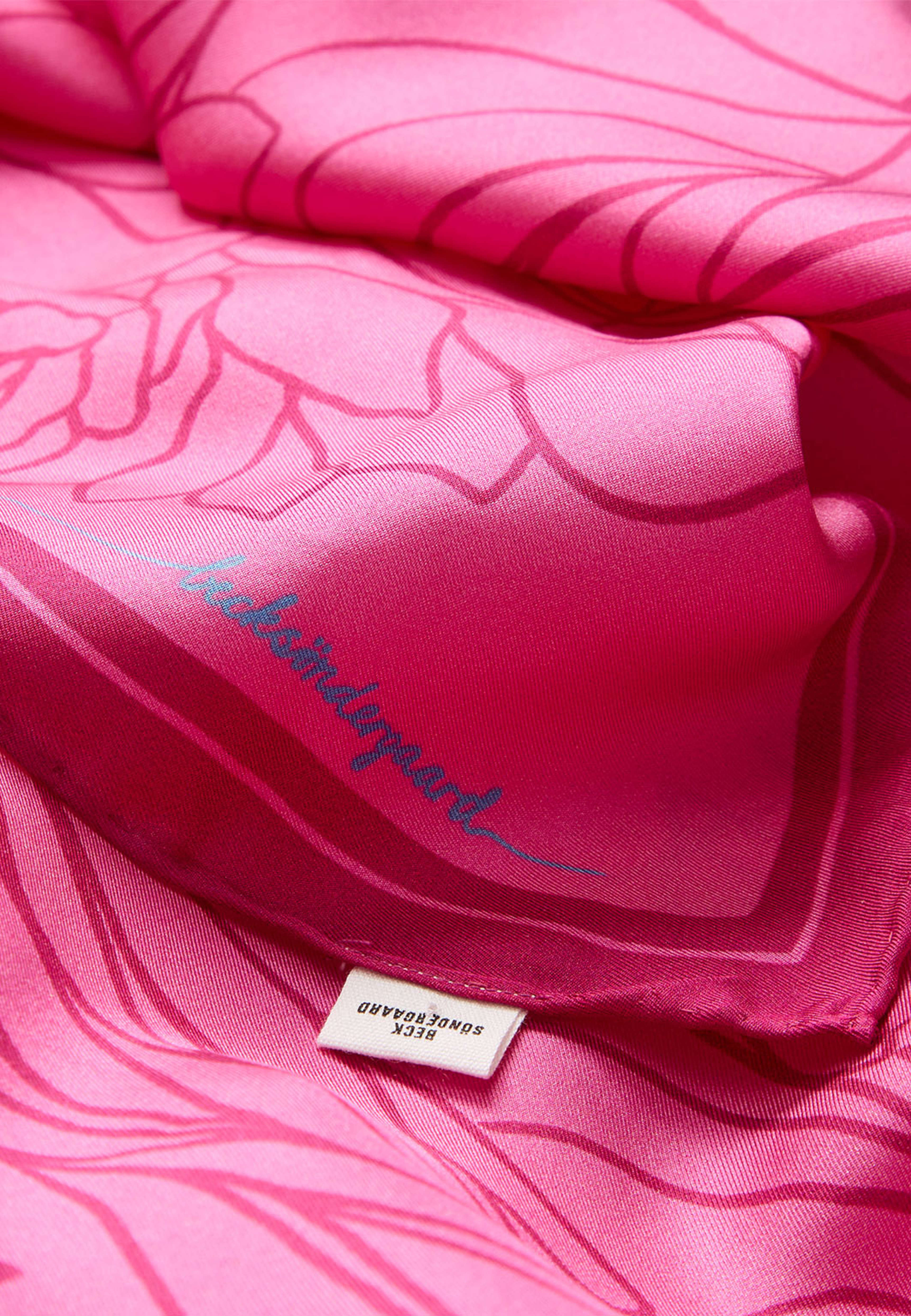 Stencia Tulip Sia Scarf, från Becksöndergaard, i färgen Vivacious Pink. Klicka för att öppna bilden i stort format