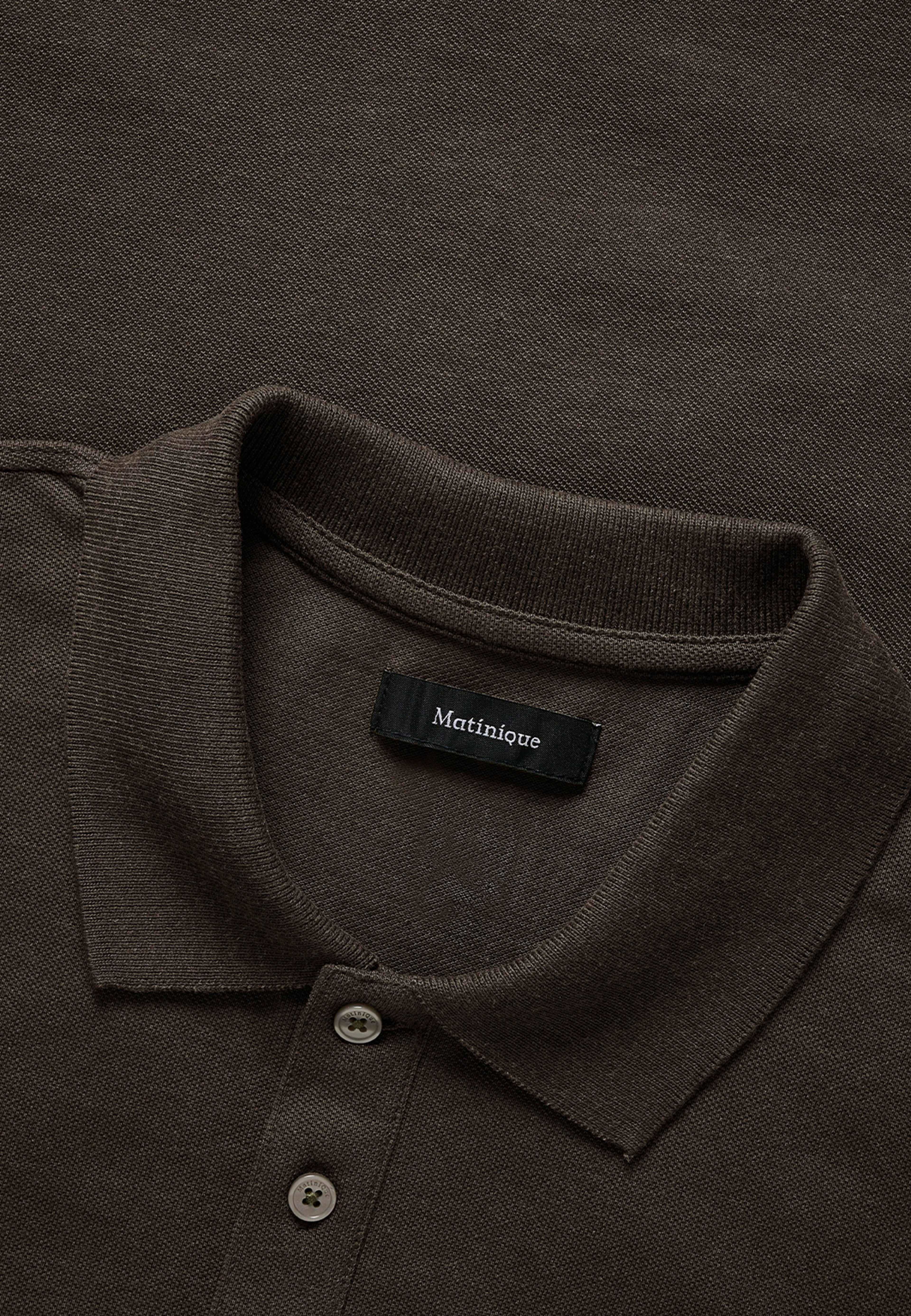 MApoleo Melange Poloshirt, från Matinique, i färgen Turkish Coffee. Klicka för att öppna bilden i stort format