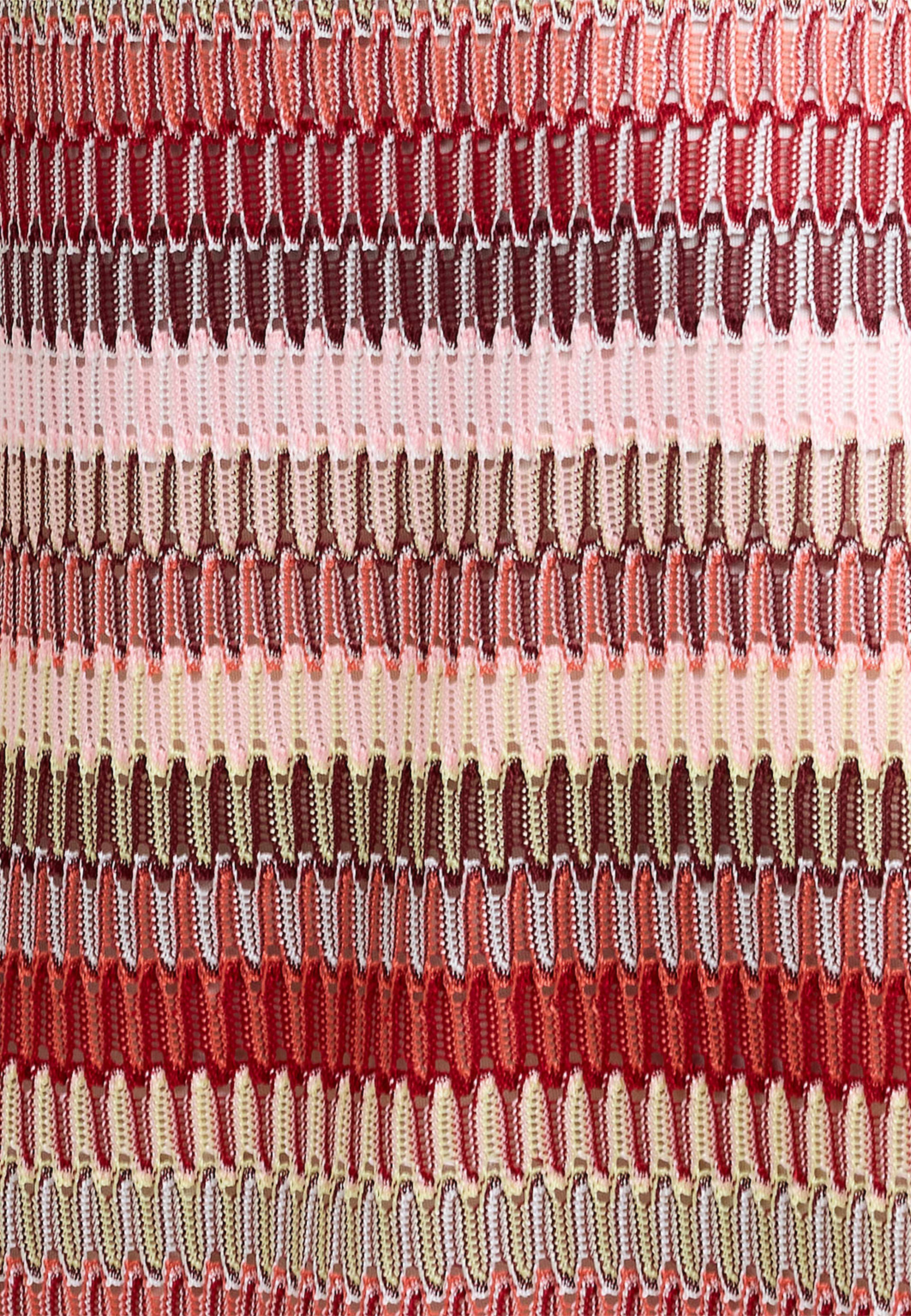 Charleen Crochet Striped Mini Dress, från French Connection, i färgen Red Brick Multi. Klicka för att öppna bilden i stort format