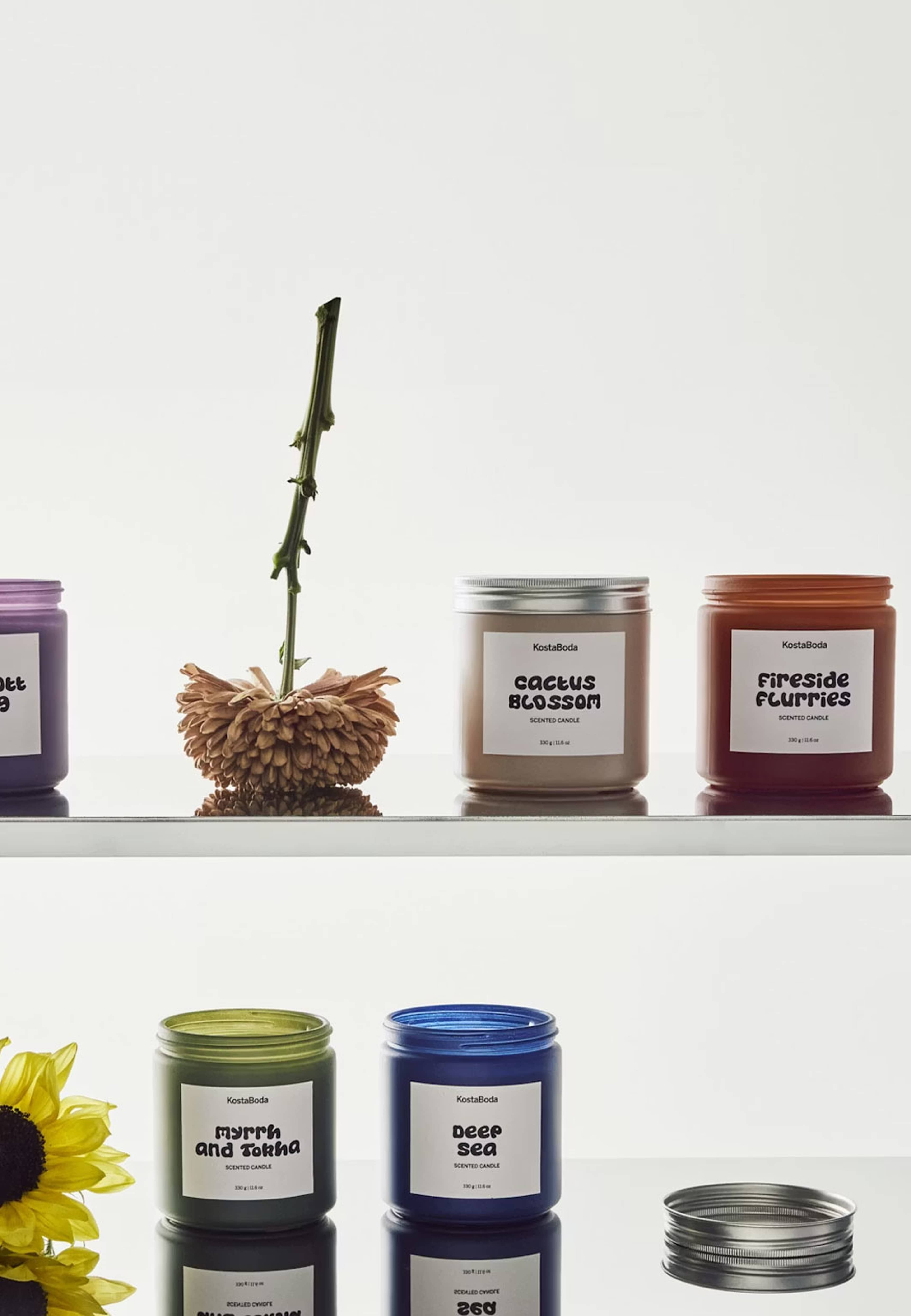 Mind doftljus 330gr Cactus Blossom, från Kosta Boda, i färgen Rosa. Klicka för att öppna bilden i stort format