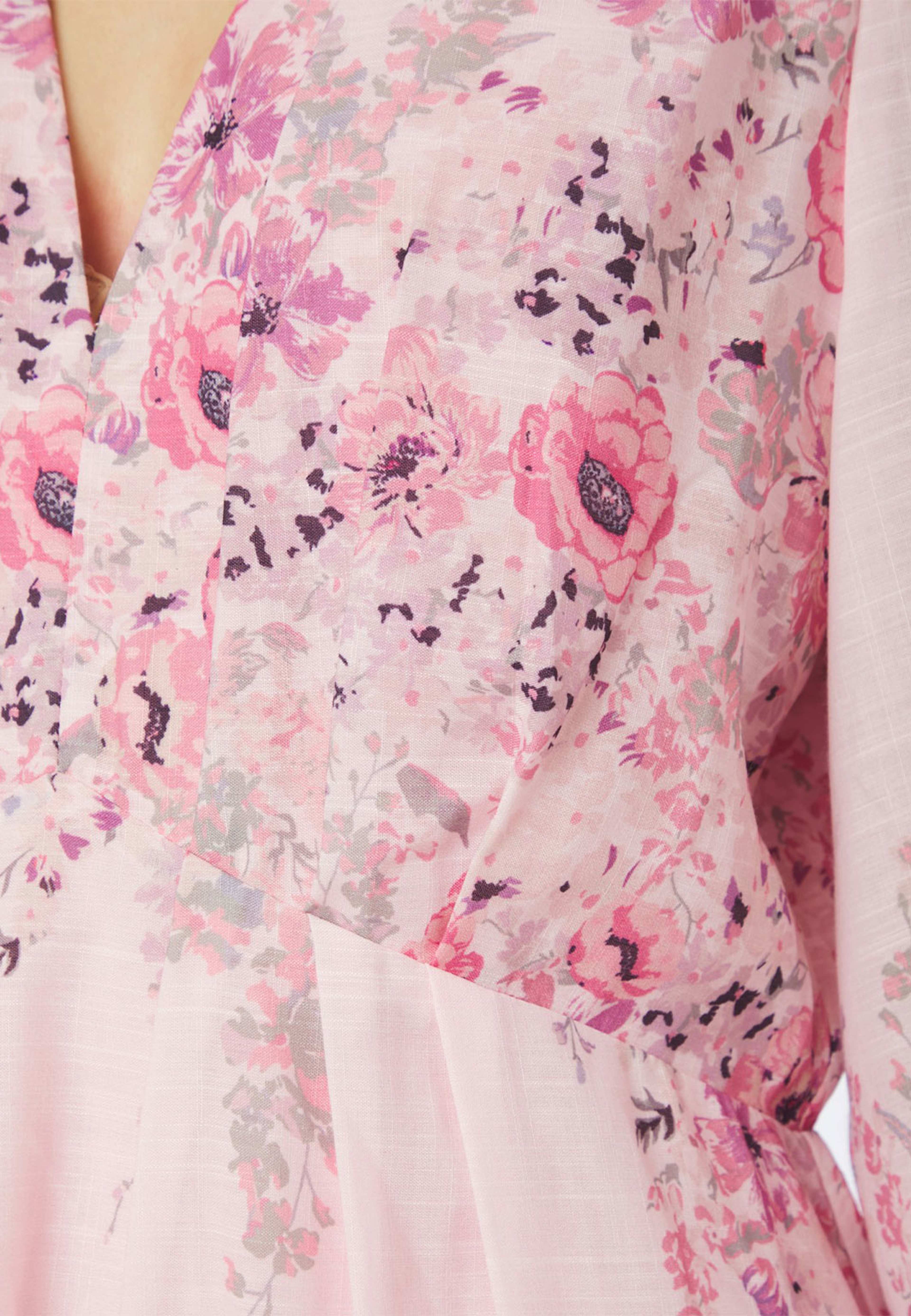 Silfi Flower Print Dress, från Neo Noir, i färgen Dusty Rose. Klicka för att öppna bilden i stort format