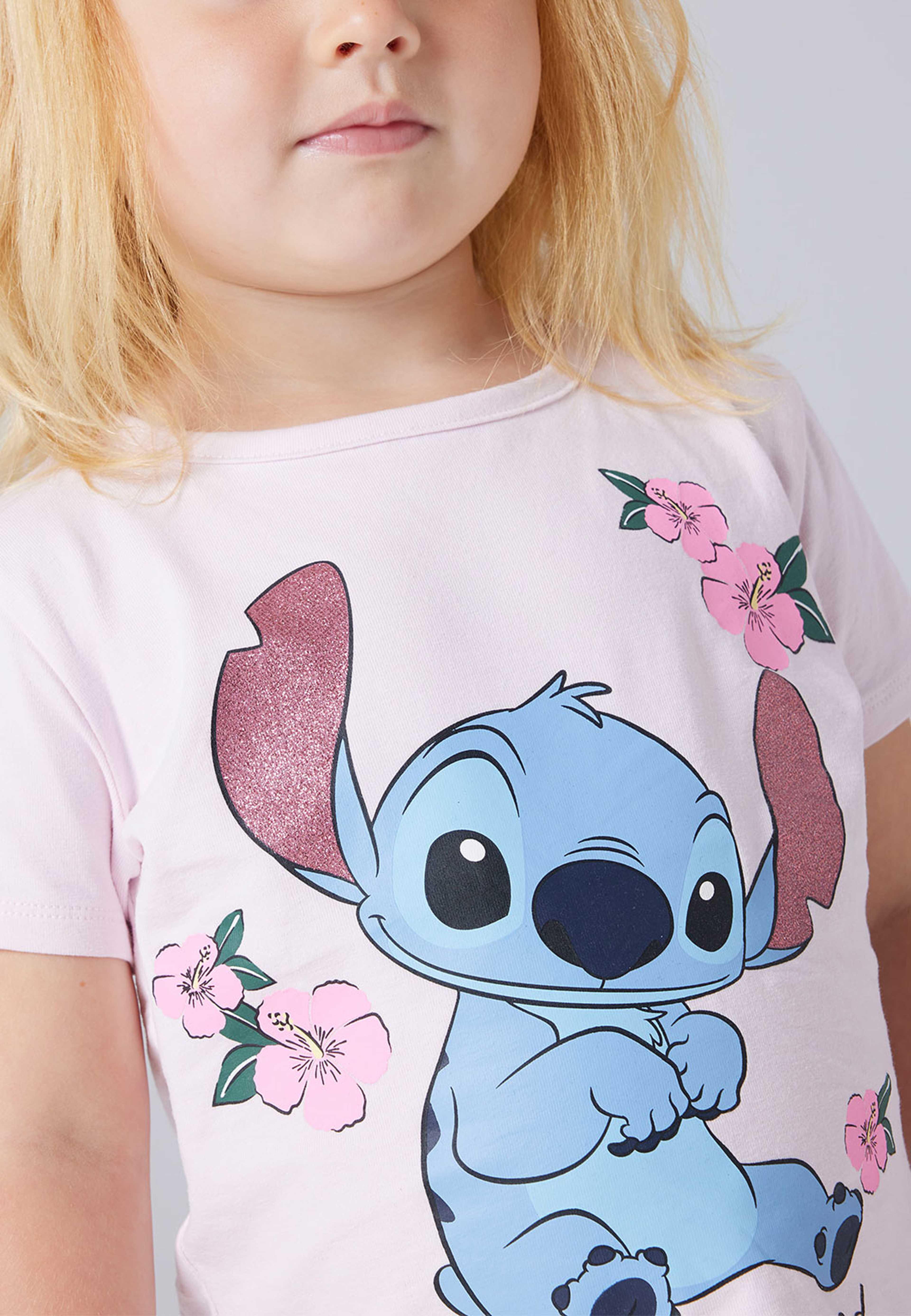 T-shirt Stitch, från Name It, i färgen Cradle Pink. Klicka för att öppna bilden i stort format