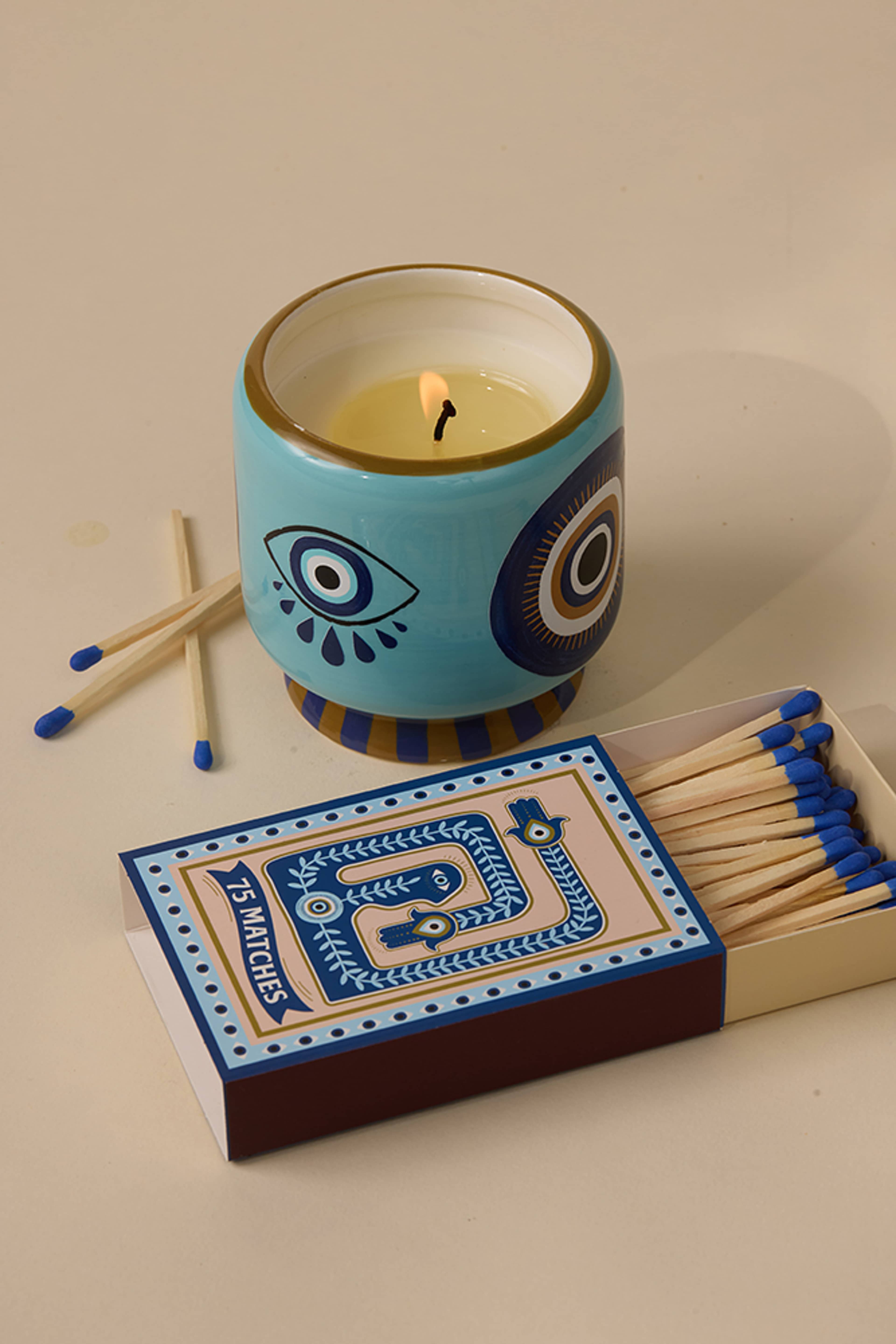 Tändstickor Adopo Eye, Blå, från Paddywax. Klicka för att öppna bilden i stort format
