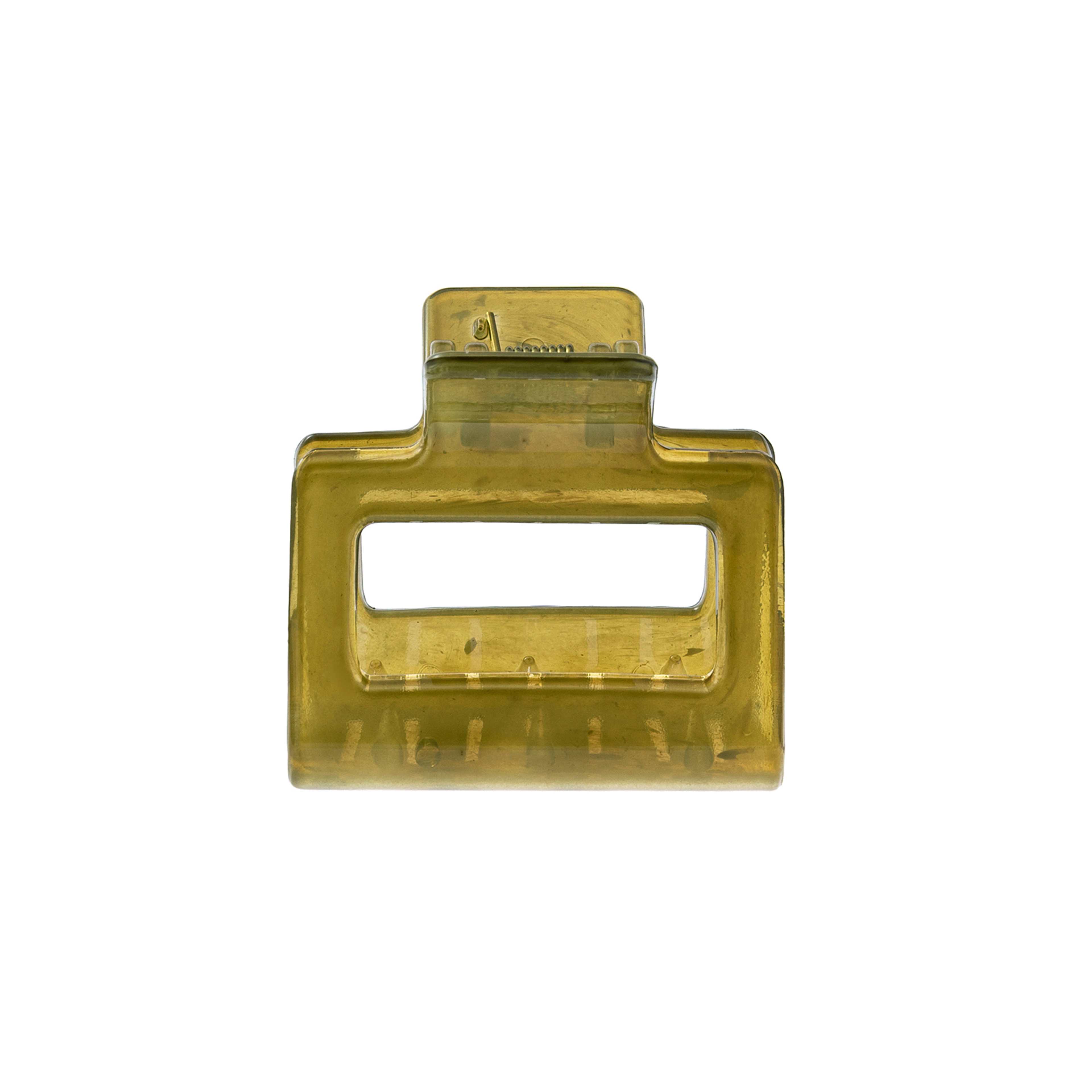 Hårklämma AURORA mini square, från Appear, i färgen Shiny Olive Green. Klicka för att öppna bilden i stort format