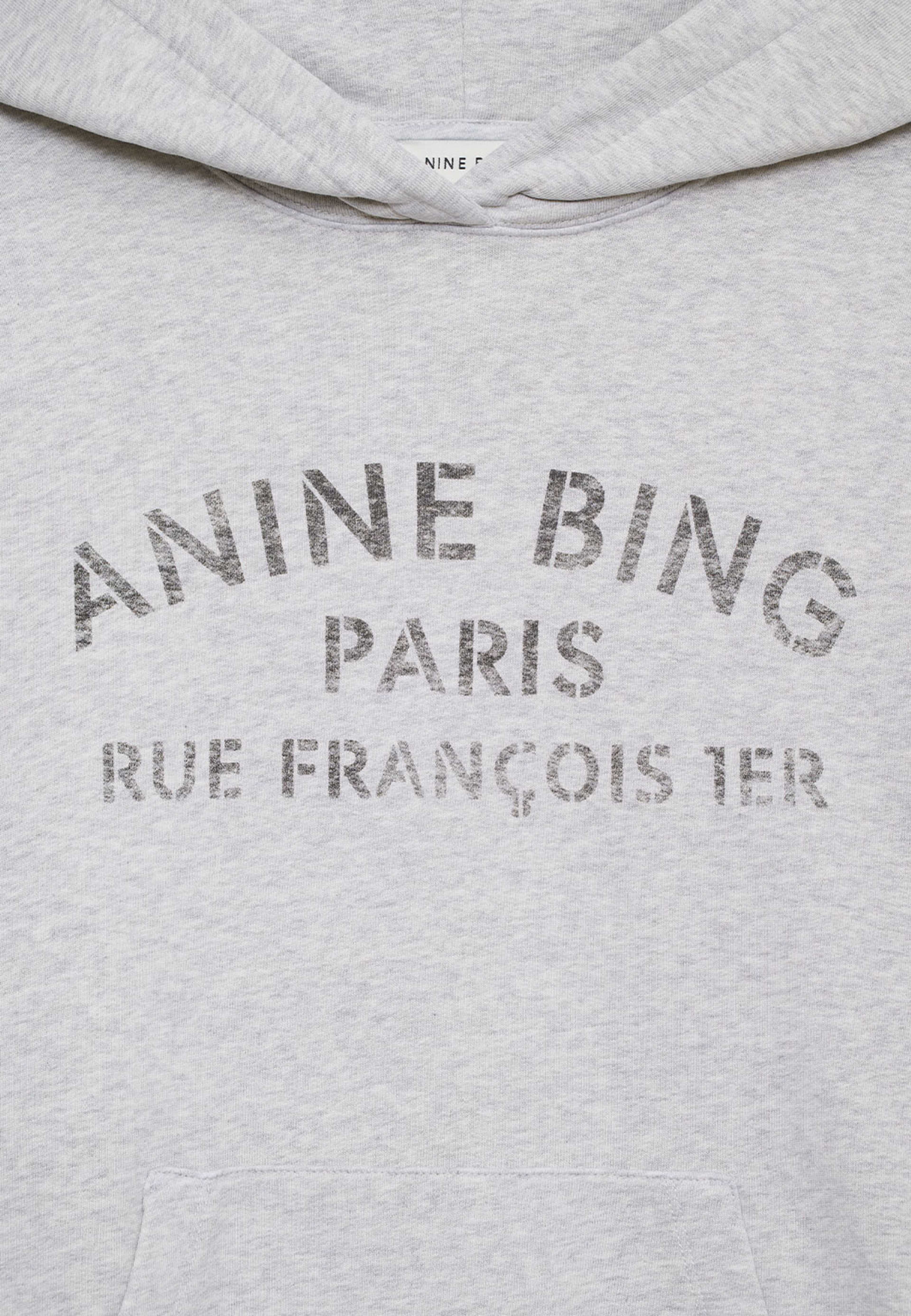Harvey Sweatshirt Paris Stencil, från Anine Bing, i färgen Grey. Klicka för att öppna bilden i stort format