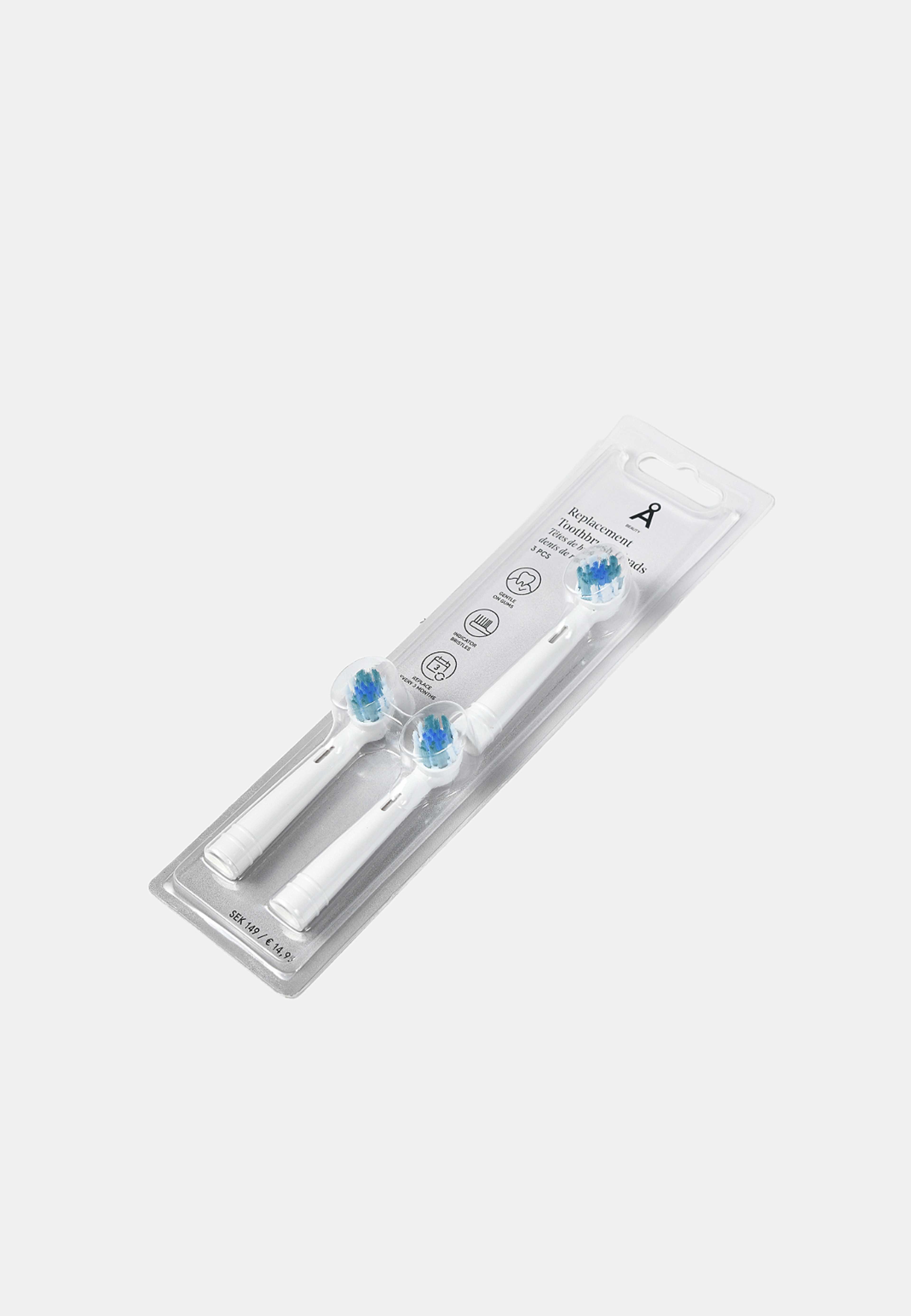 Tandborsthuvud refill, 3-pack, från Å BEAUTY, i färgen White. Klicka för att öppna bilden i stort format