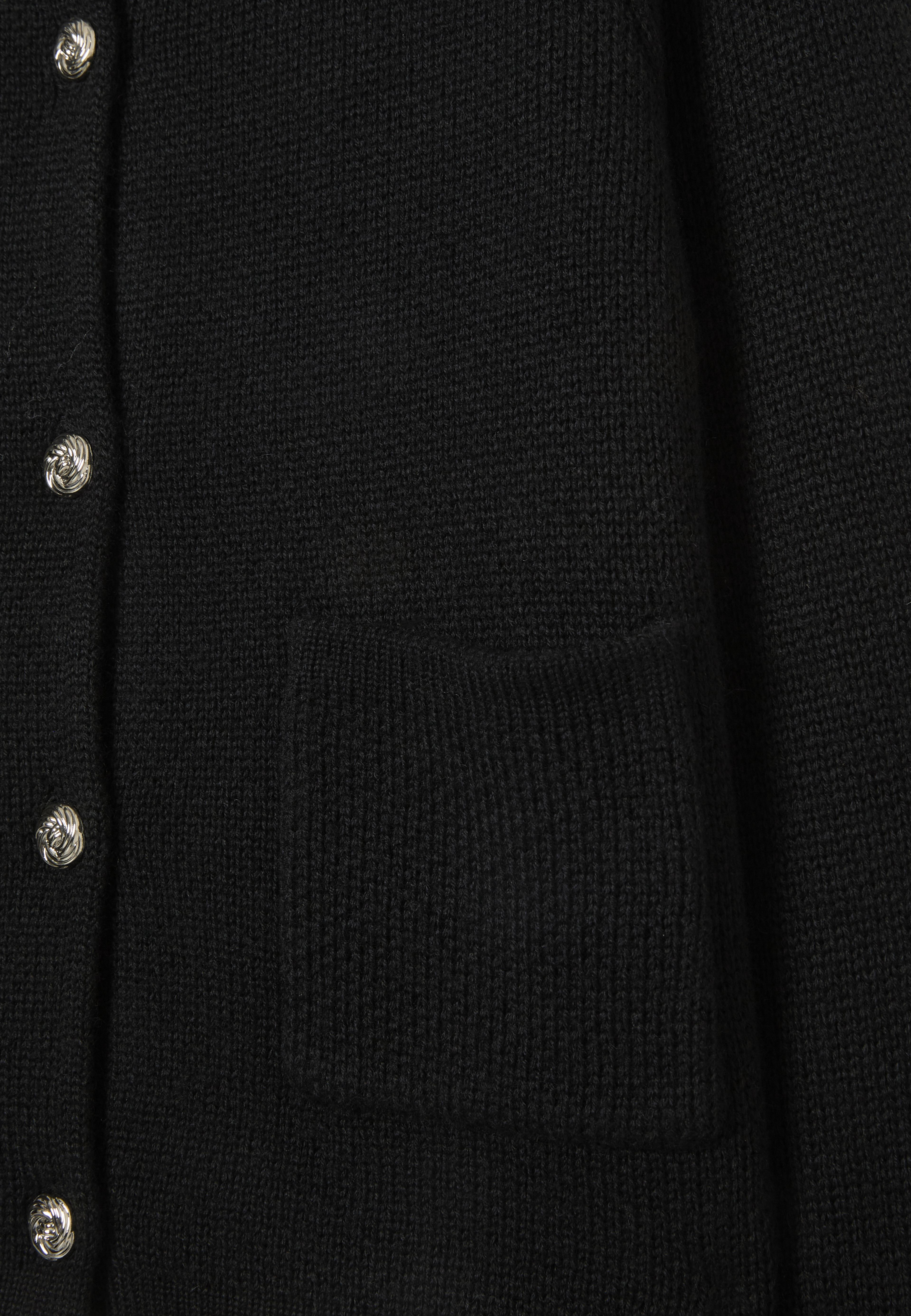 Elbie Silverbutton Knit Cardigan, från Neo Noir, i färgen Black. Klicka för att öppna bilden i stort format