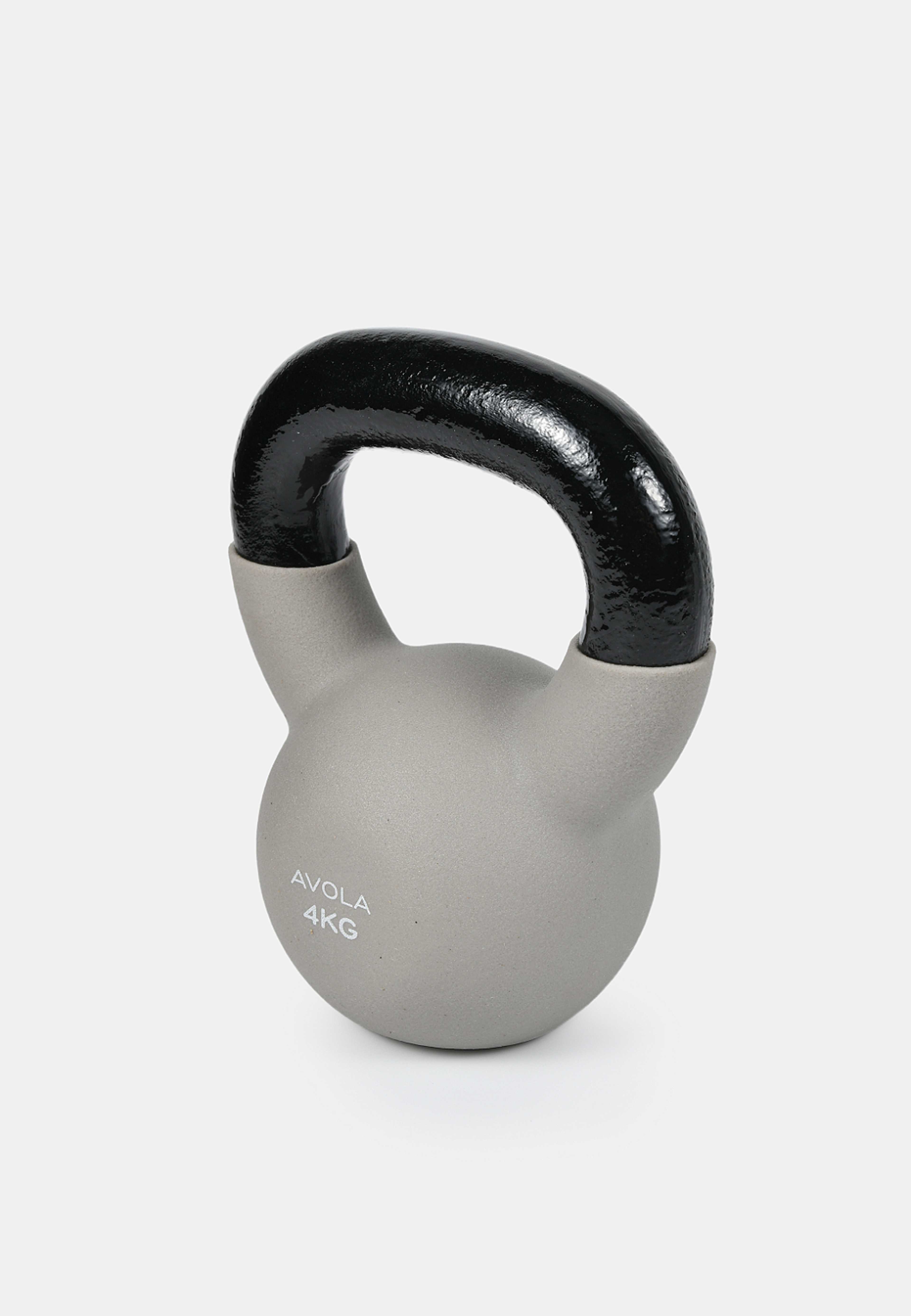 Kettlebell 4 kg, från AVOLA, i färgen Black/Beige. Klicka för att öppna bilden i stort format