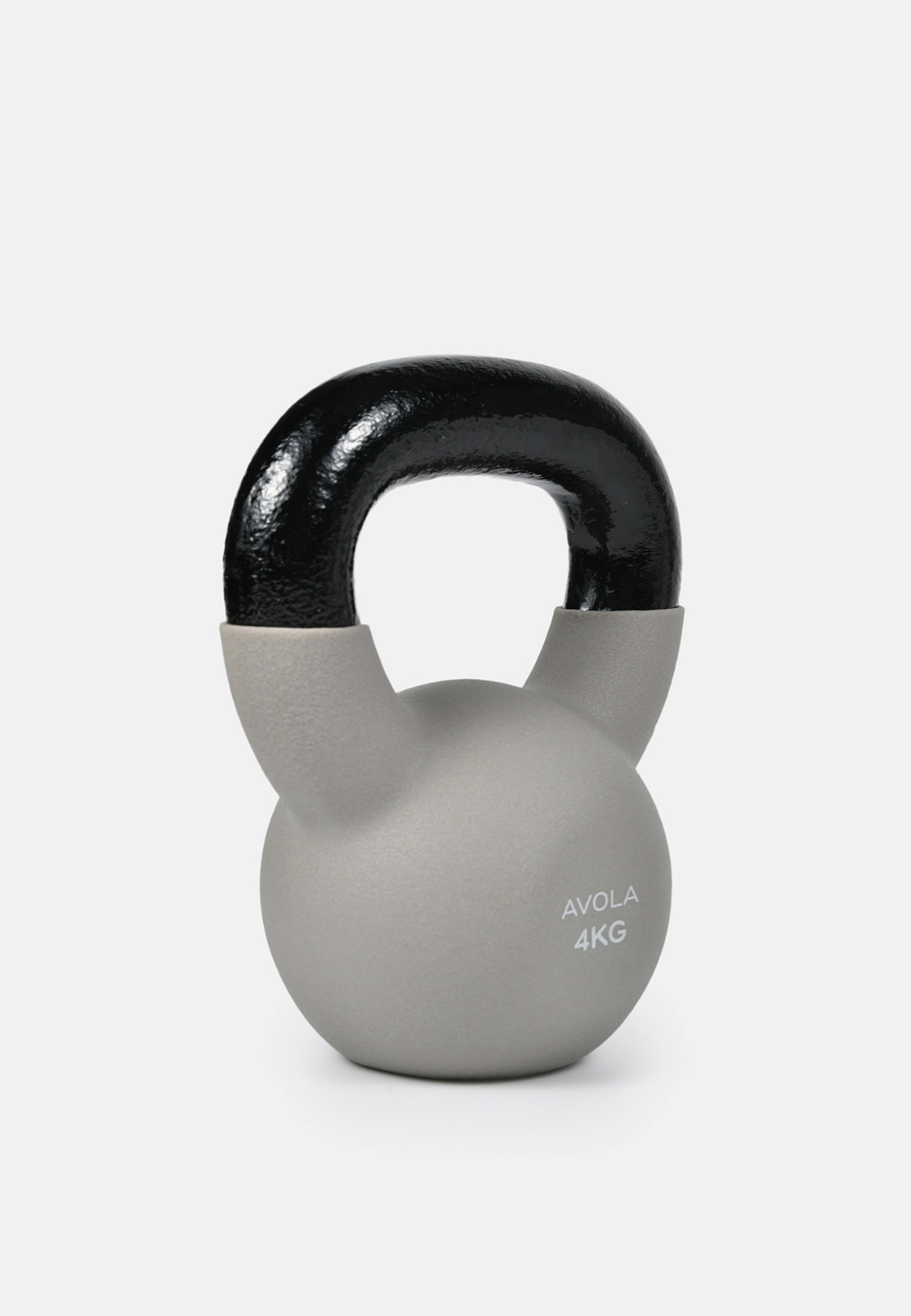 Kettlebell 4 kg, från AVOLA, i färgen Black/Beige. Klicka för att öppna bilden i stort format