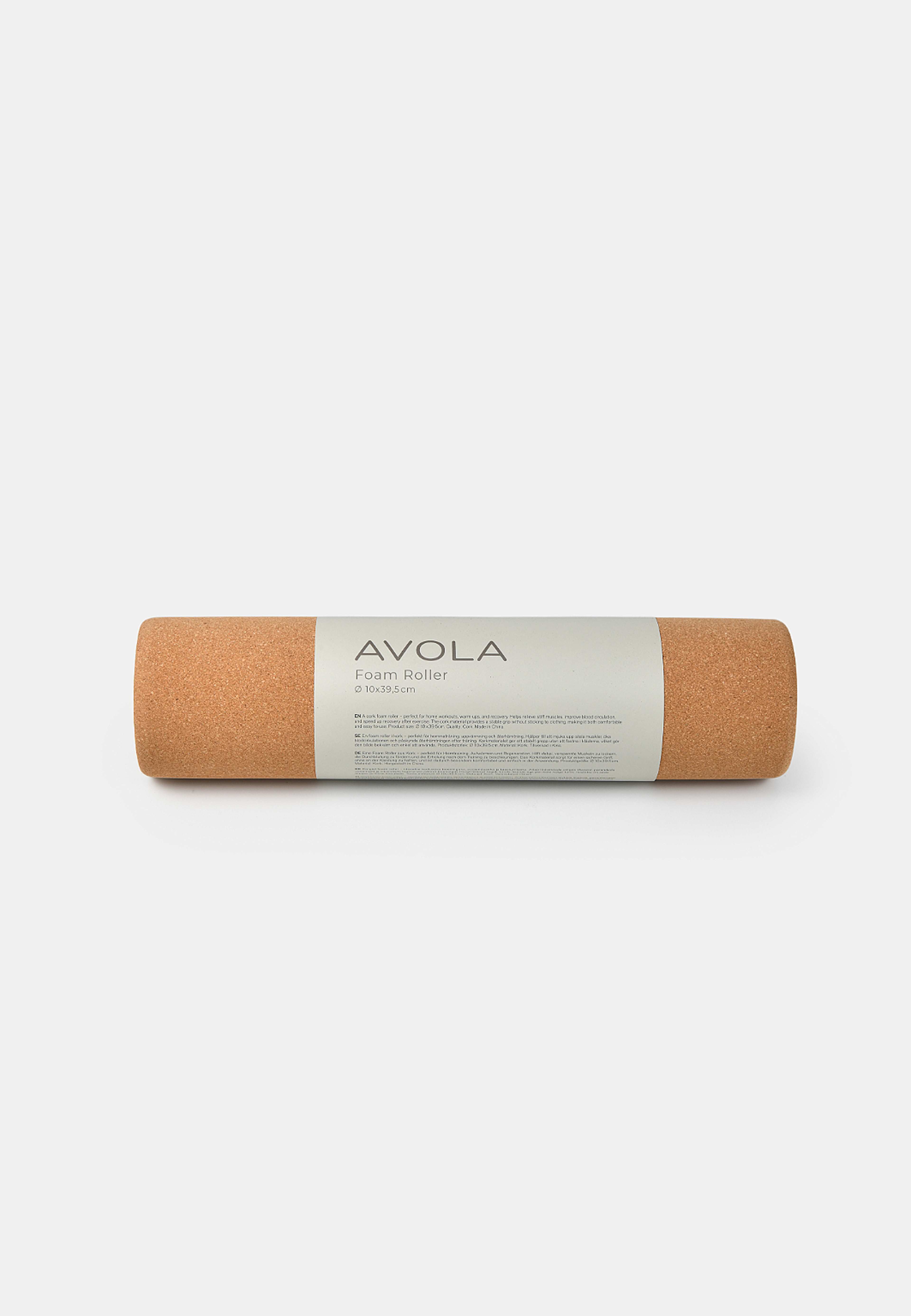 Foam roller i kork, från AVOLA. Klicka för att öppna bilden i stort format
