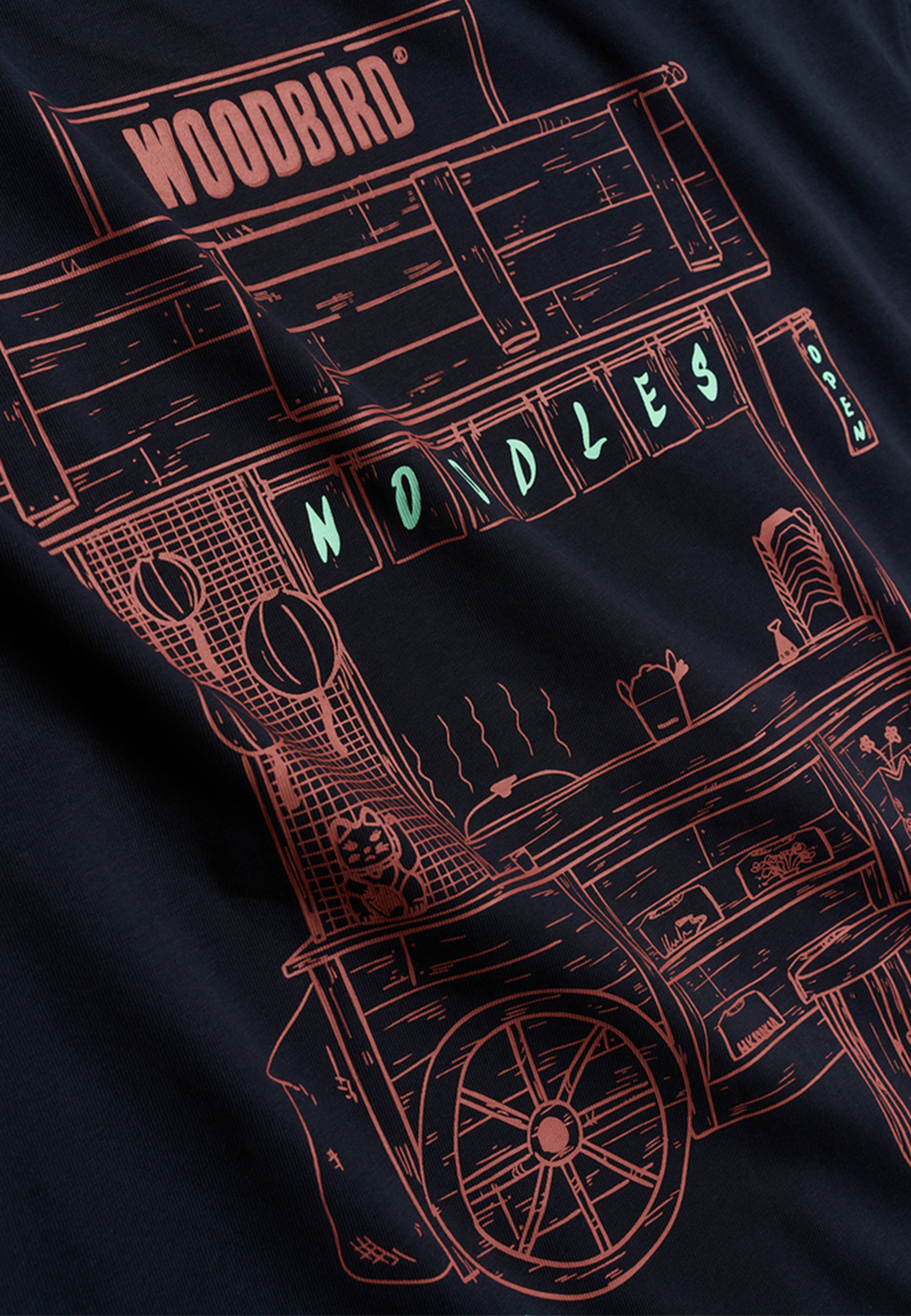 Beam Cart Tee, från Woodbird, i färgen Dark Navy. Klicka för att öppna bilden i stort format