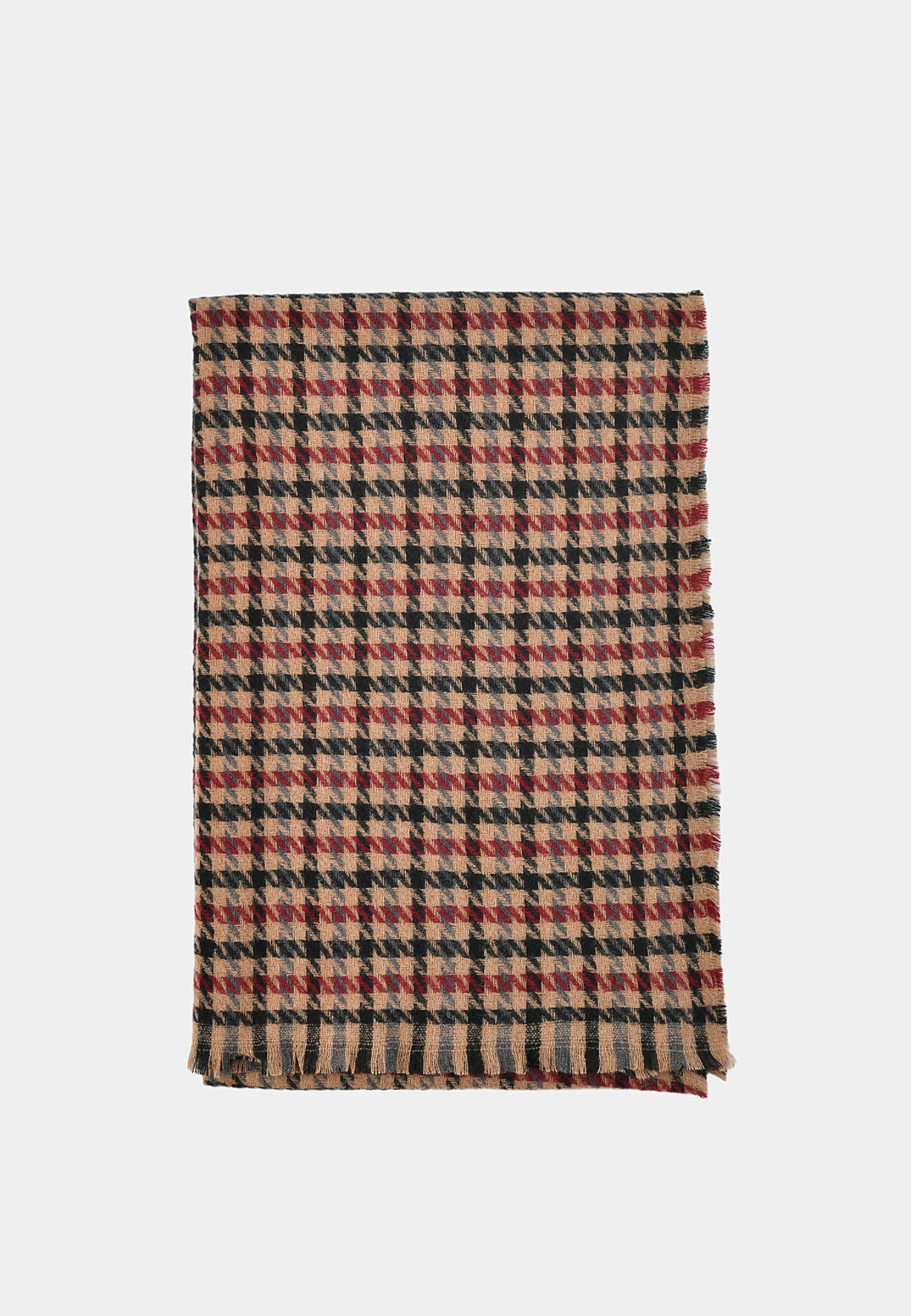 Halsduk VIOLA, från Å WOMAN, i färgen Camel Houndstooth. Klicka för att öppna bilden i stort format
