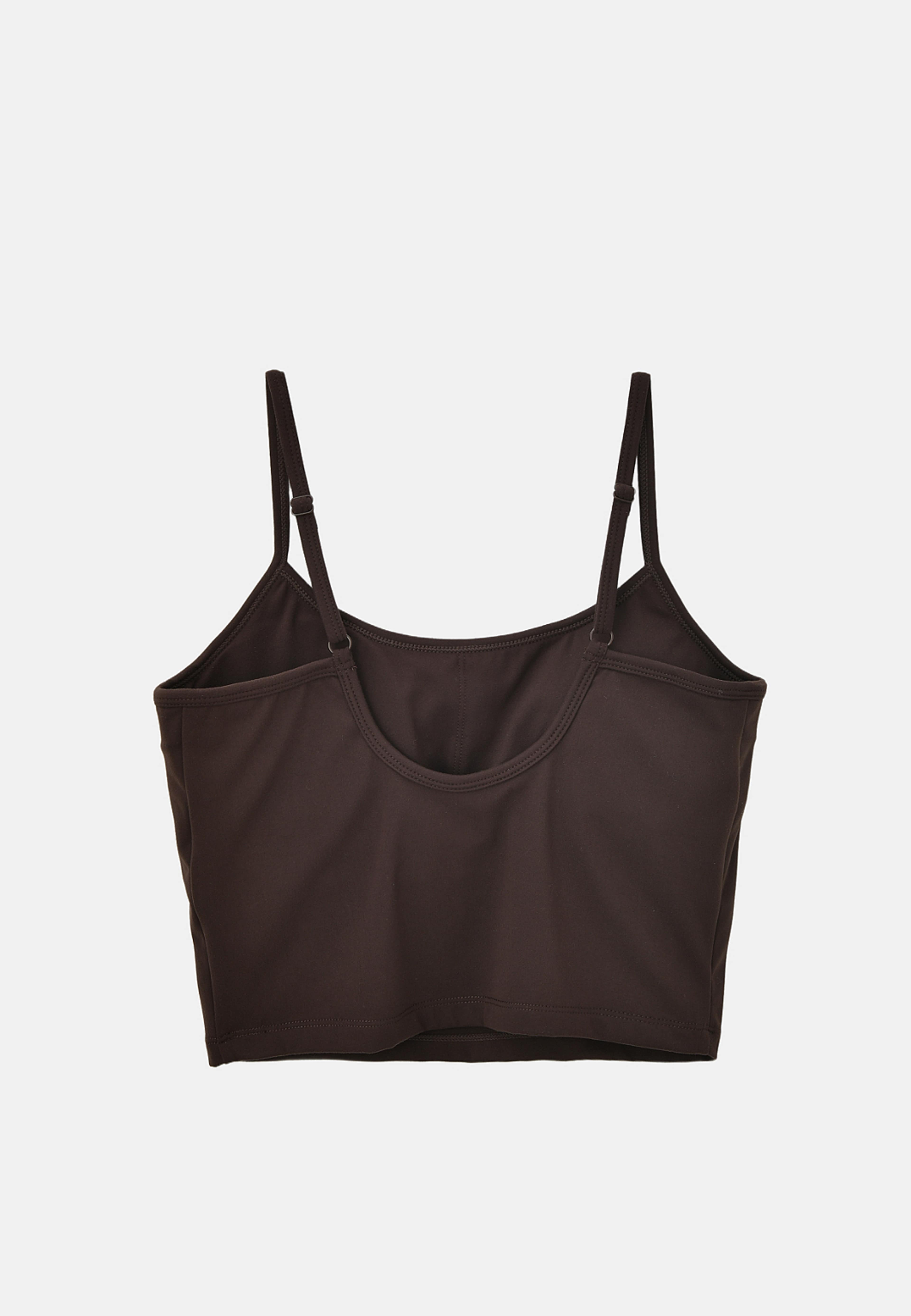 Sports top integral bra TEKLE, från AVOLA, i färgen Brown. Klicka för att öppna bilden i stort format