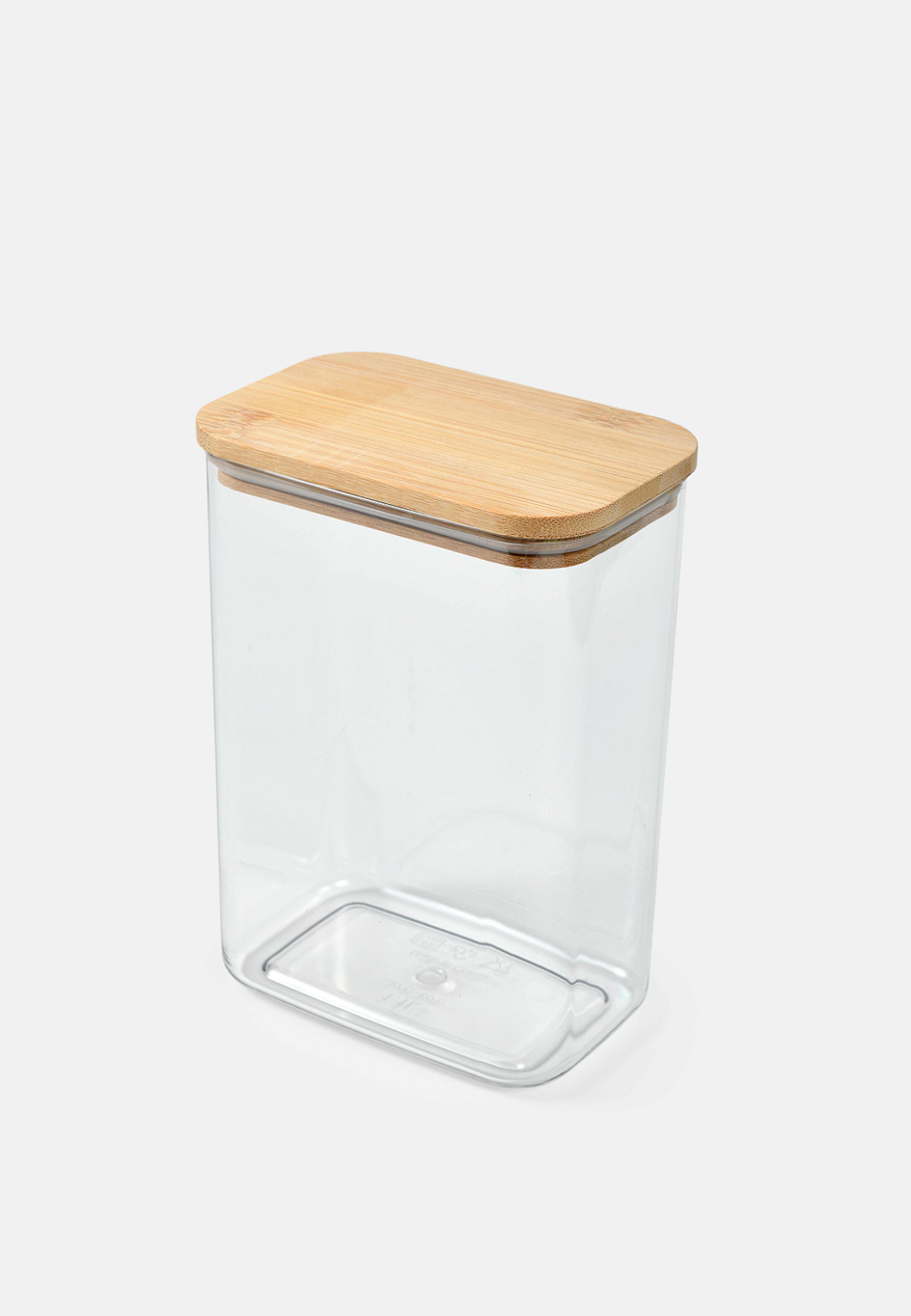 Förvaringsburk med bambulock BISTRO 1100 ml, från Åhléns Home, i färgen Clear. Klicka för att öppna bilden i stort format