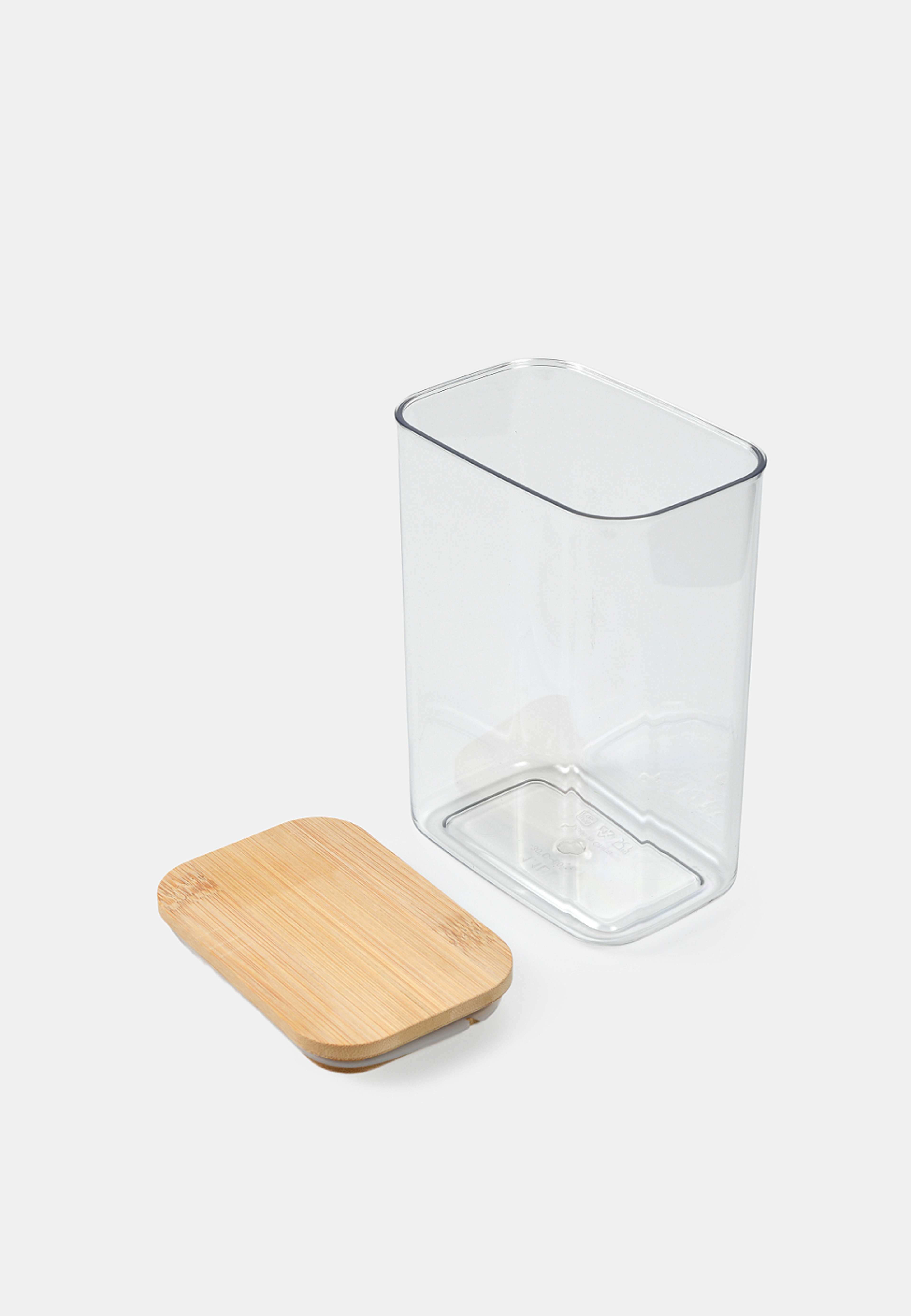 Förvaringsburk med bambulock BISTRO 1100 ml, från Åhléns Home, i färgen Clear. Klicka för att öppna bilden i stort format