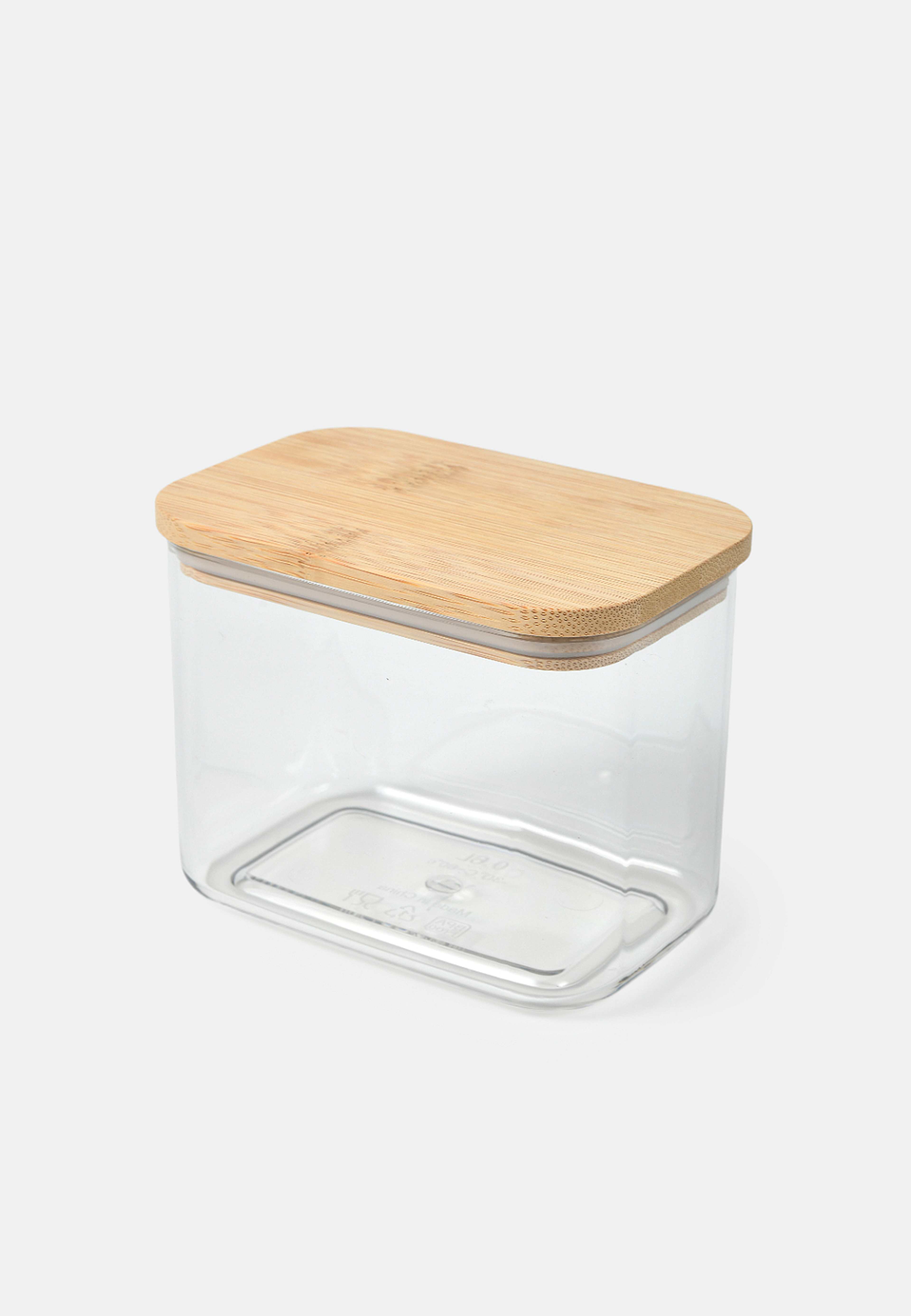 Förvaringsburk med bambulock BISTRO 600 ml, från Åhléns Home, i färgen Clear. Klicka för att öppna bilden i stort format