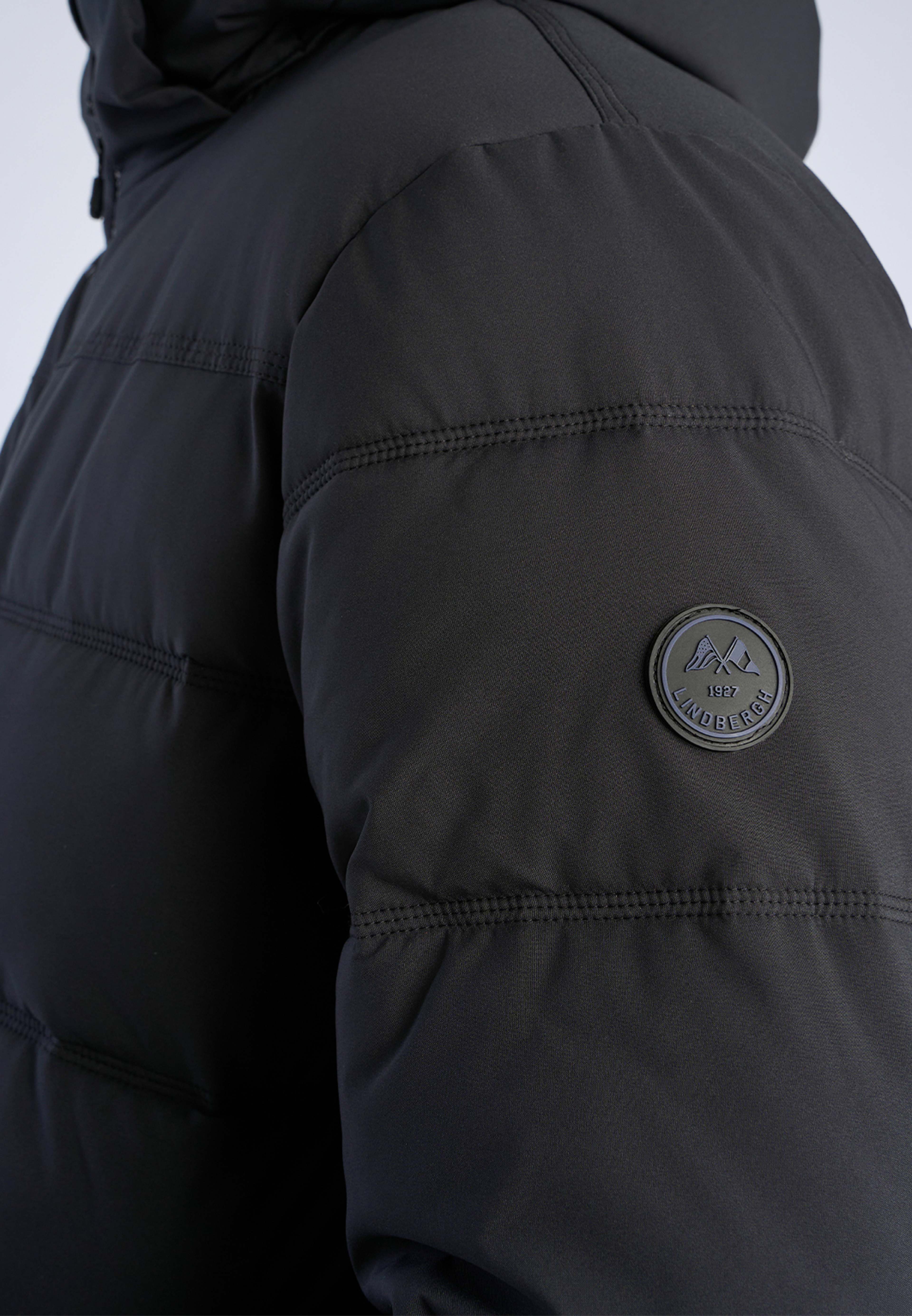 Functional parka jacket, från Lindbergh, i färgen Charcoal. Klicka för att öppna bilden i stort format