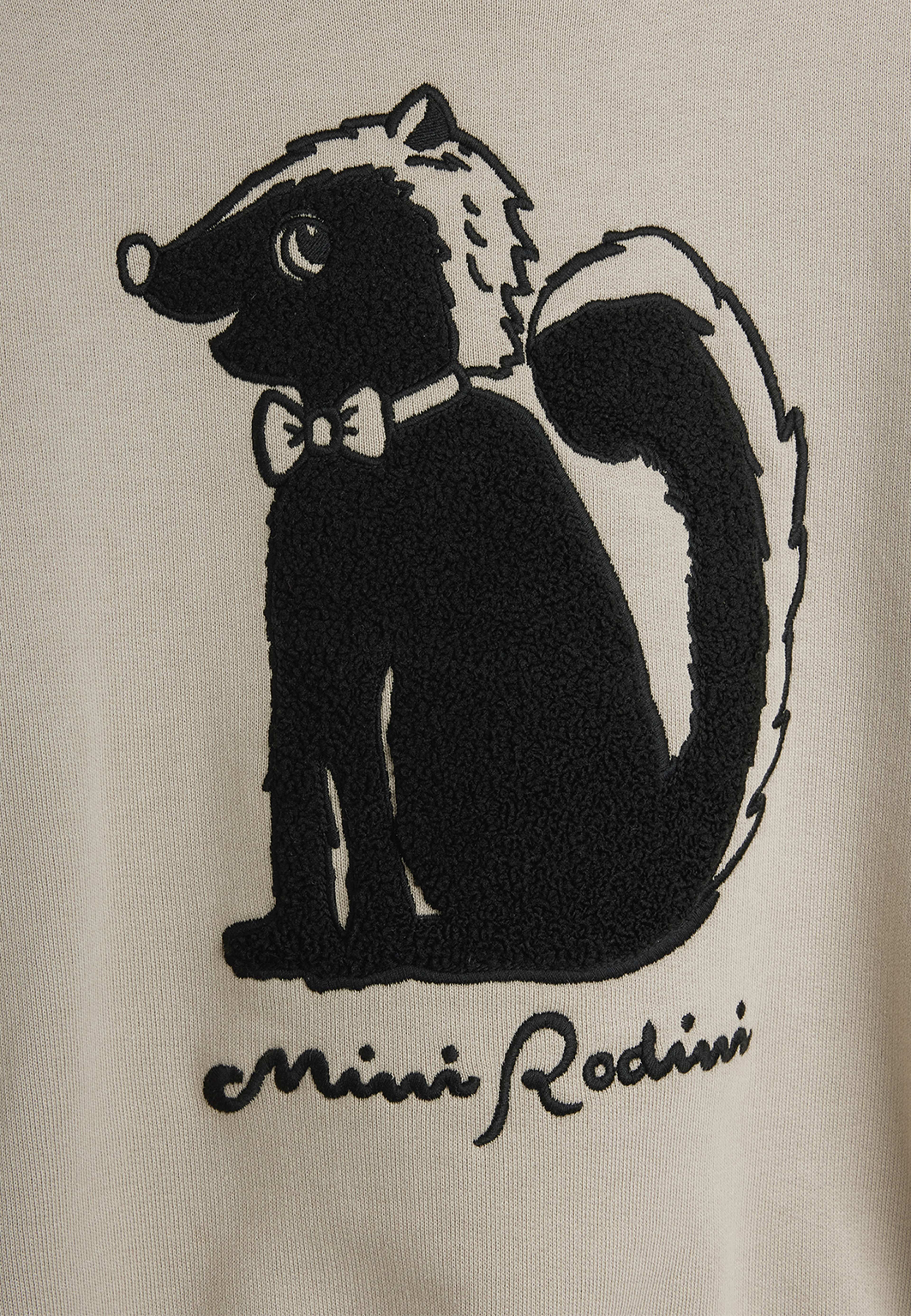 Skunk chenille sweatshirt, från Mini Rodini, i färgen Grey. Klicka för att öppna bilden i stort format
