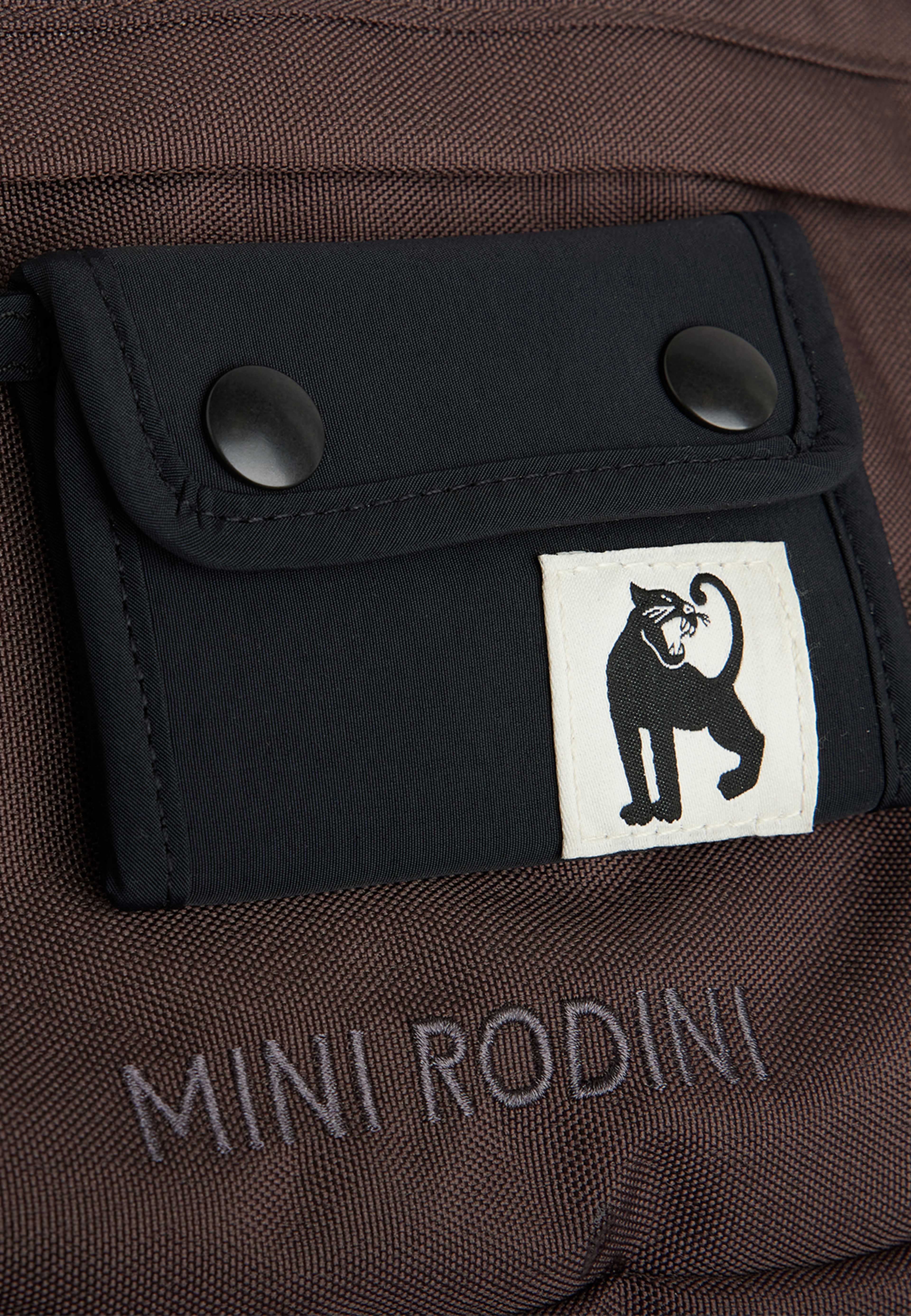 Panther school backpack, från Mini Rodini, i färgen Brown. Klicka för att öppna bilden i stort format