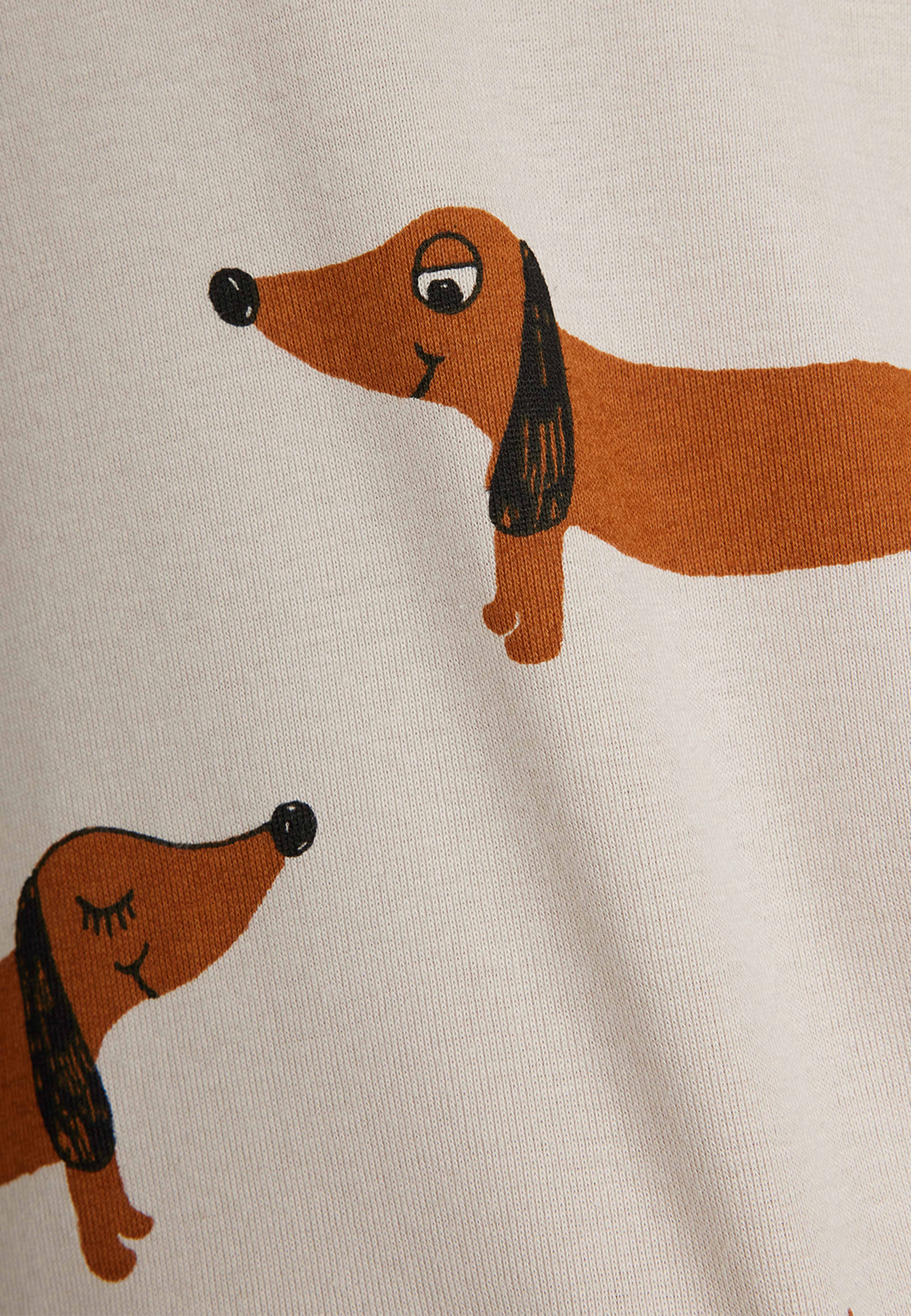Dog print långärmad t-shirt, från Mini Rodini, i färgen Grey. Klicka för att öppna bilden i stort format