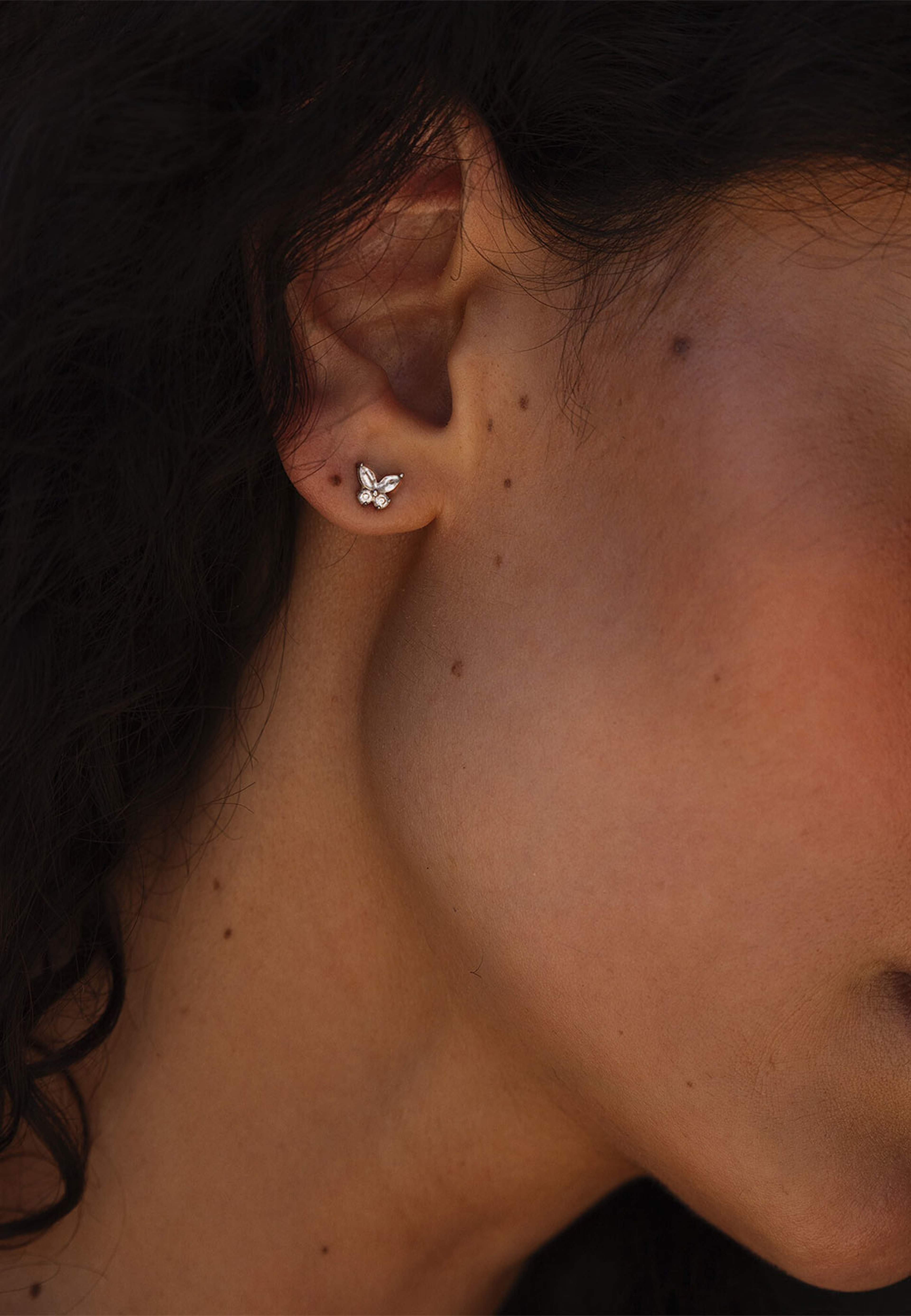 Butterfly Steel Studs, från Mockberg, i färgen Steel. Klicka för att öppna bilden i stort format