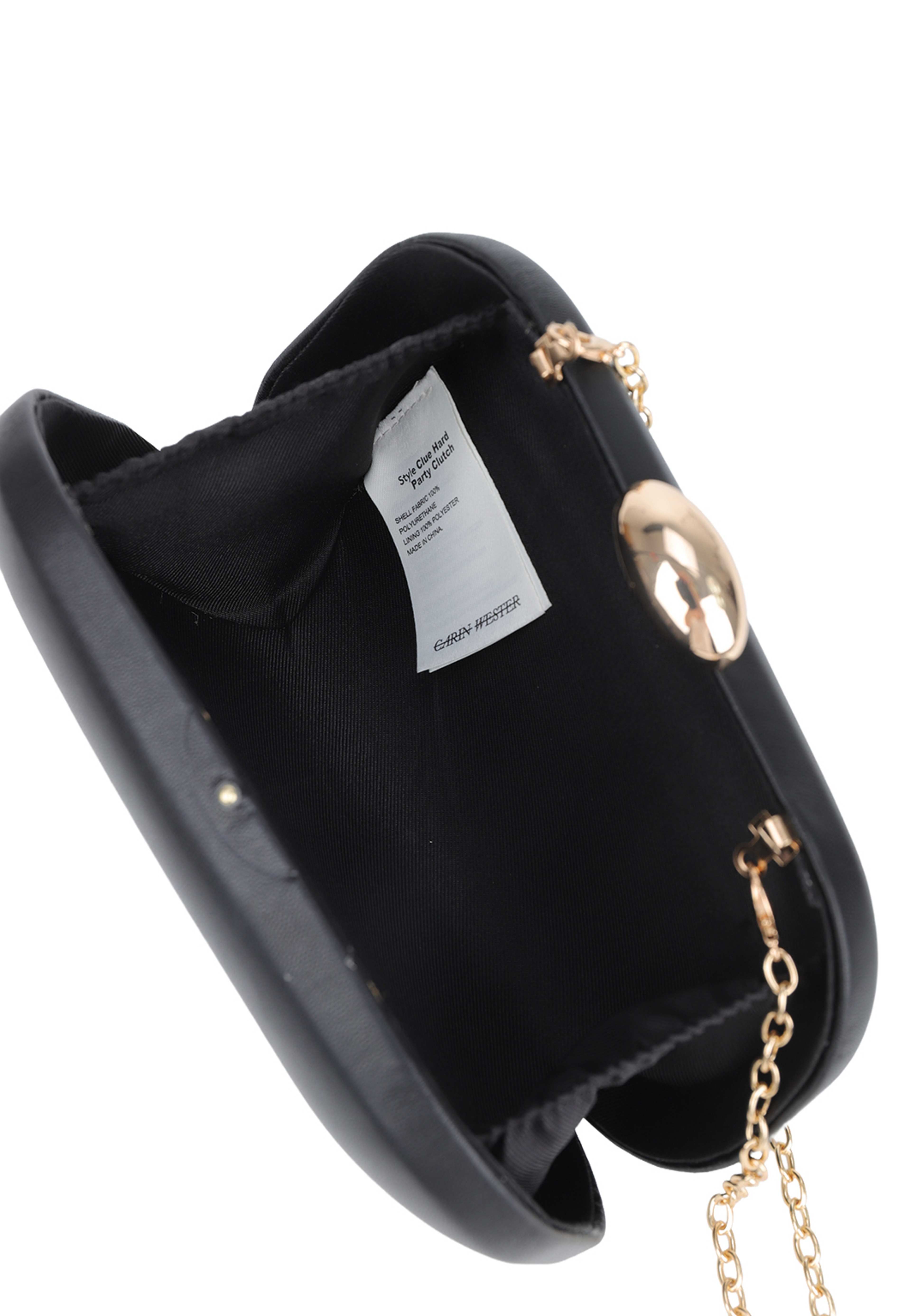 Kuvertväska CLUE hard party clutch, från Carin Wester, i färgen Black. Klicka för att öppna bilden i stort format