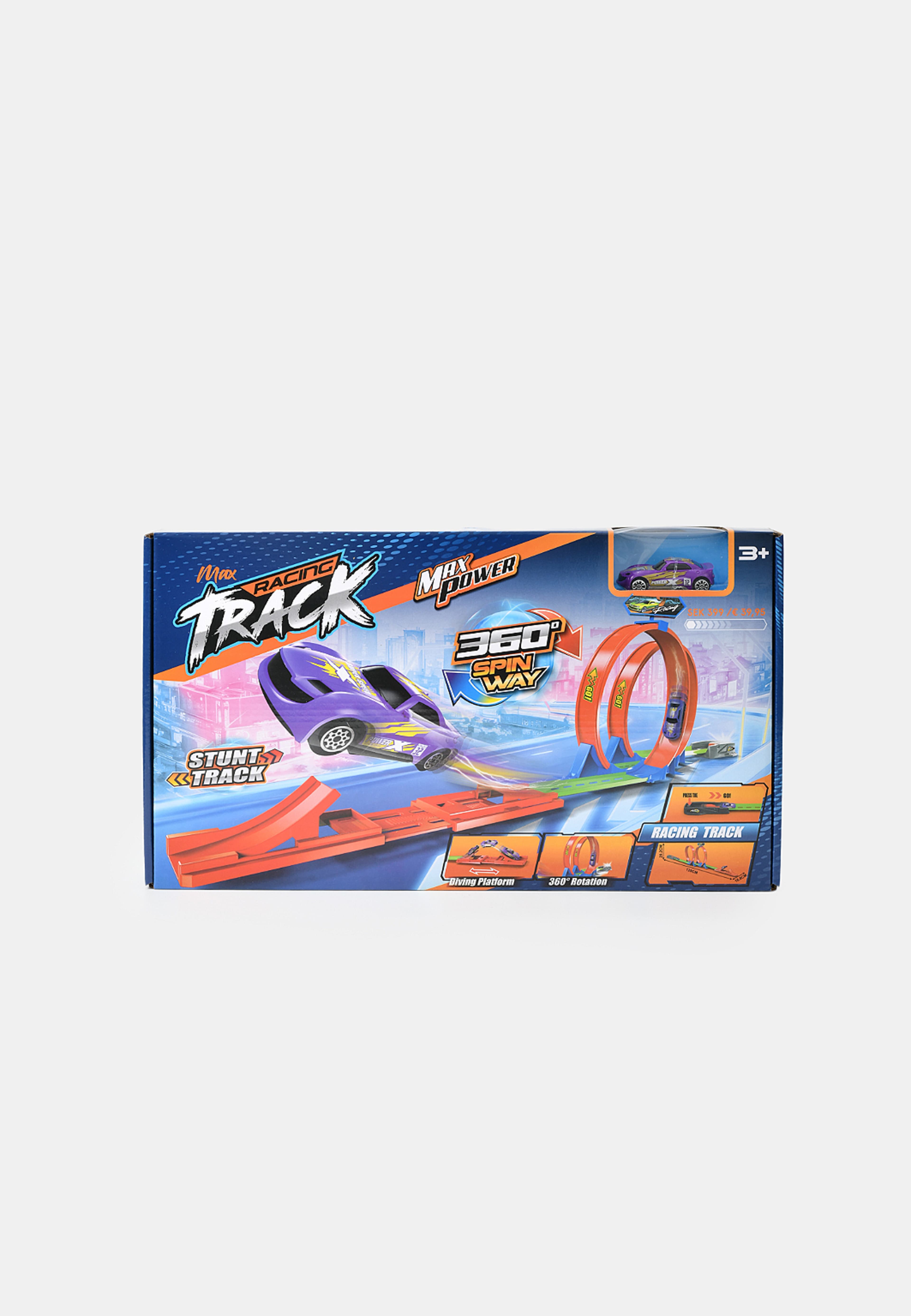 Racing bilbana med loop och bil, från Å KIDS, i färgen Orange. Klicka för att öppna bilden i stort format
