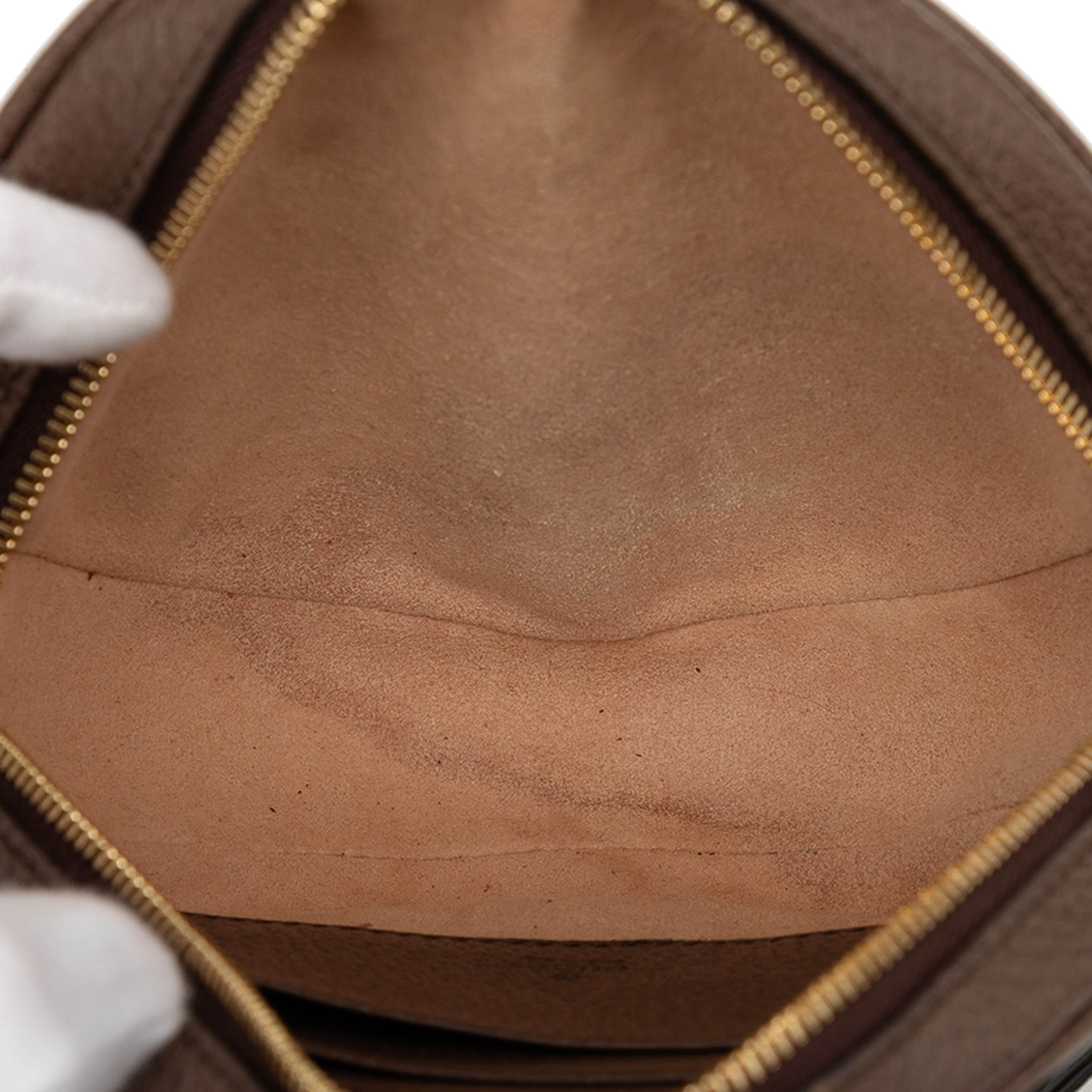 Gucci Mini Gg Supreme Web Ophidia Round Backpack, från Luxclusif, i färgen beige. Klicka för att öppna bilden i stort format
