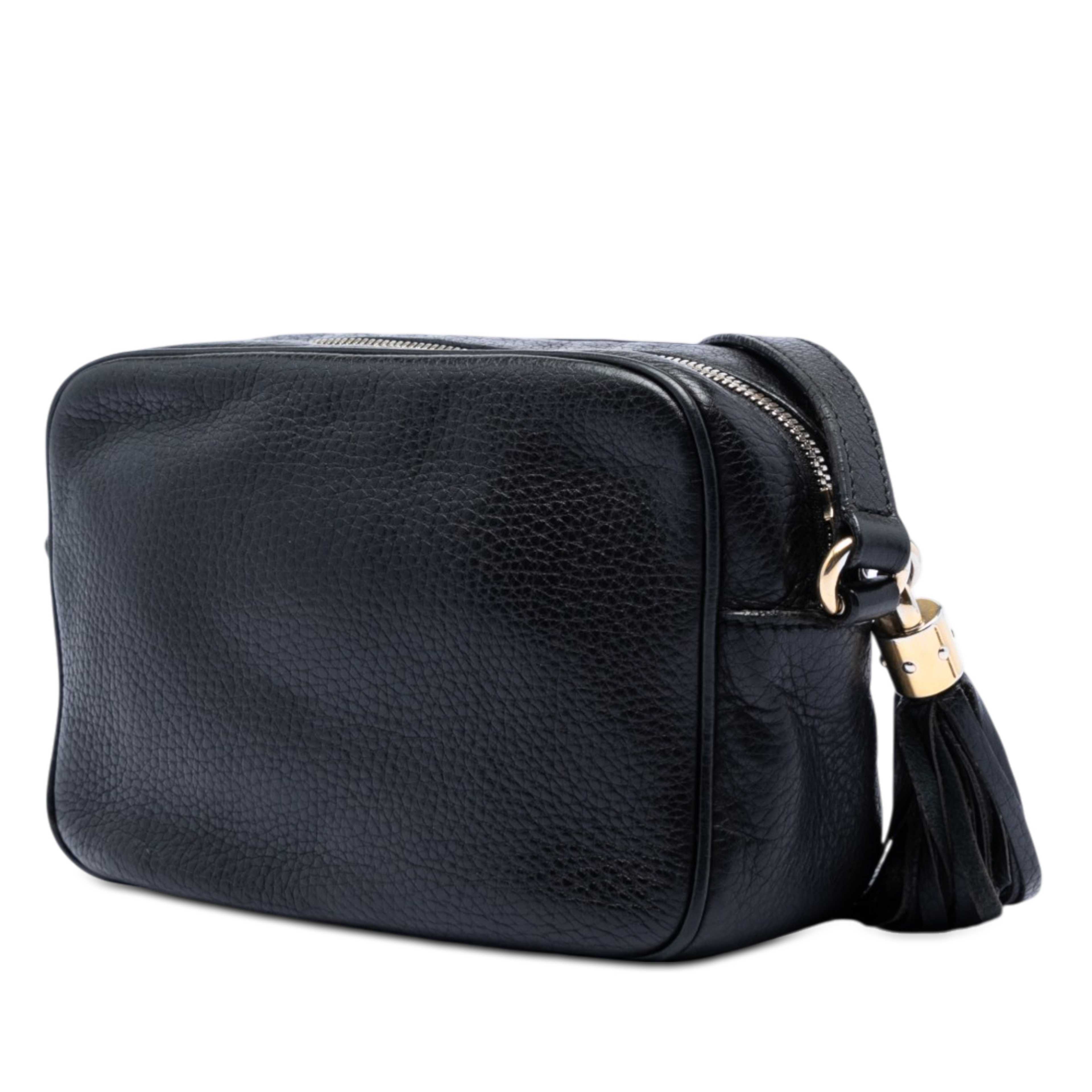 Gucci Leather Soho Disco Crossbody, från Luxclusif, i färgen black. Klicka för att öppna bilden i stort format