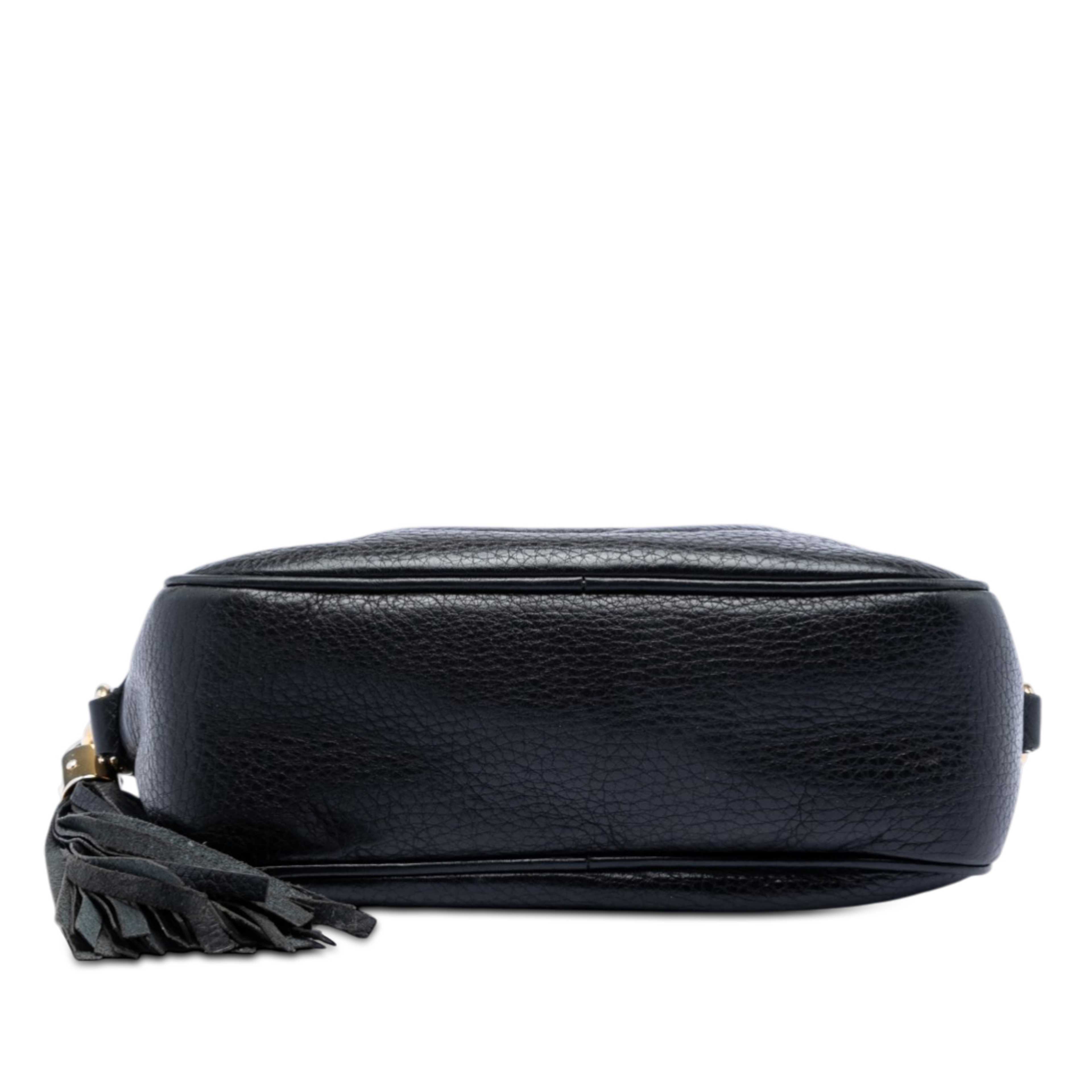 Gucci Leather Soho Disco Crossbody, från Luxclusif, i färgen black. Klicka för att öppna bilden i stort format