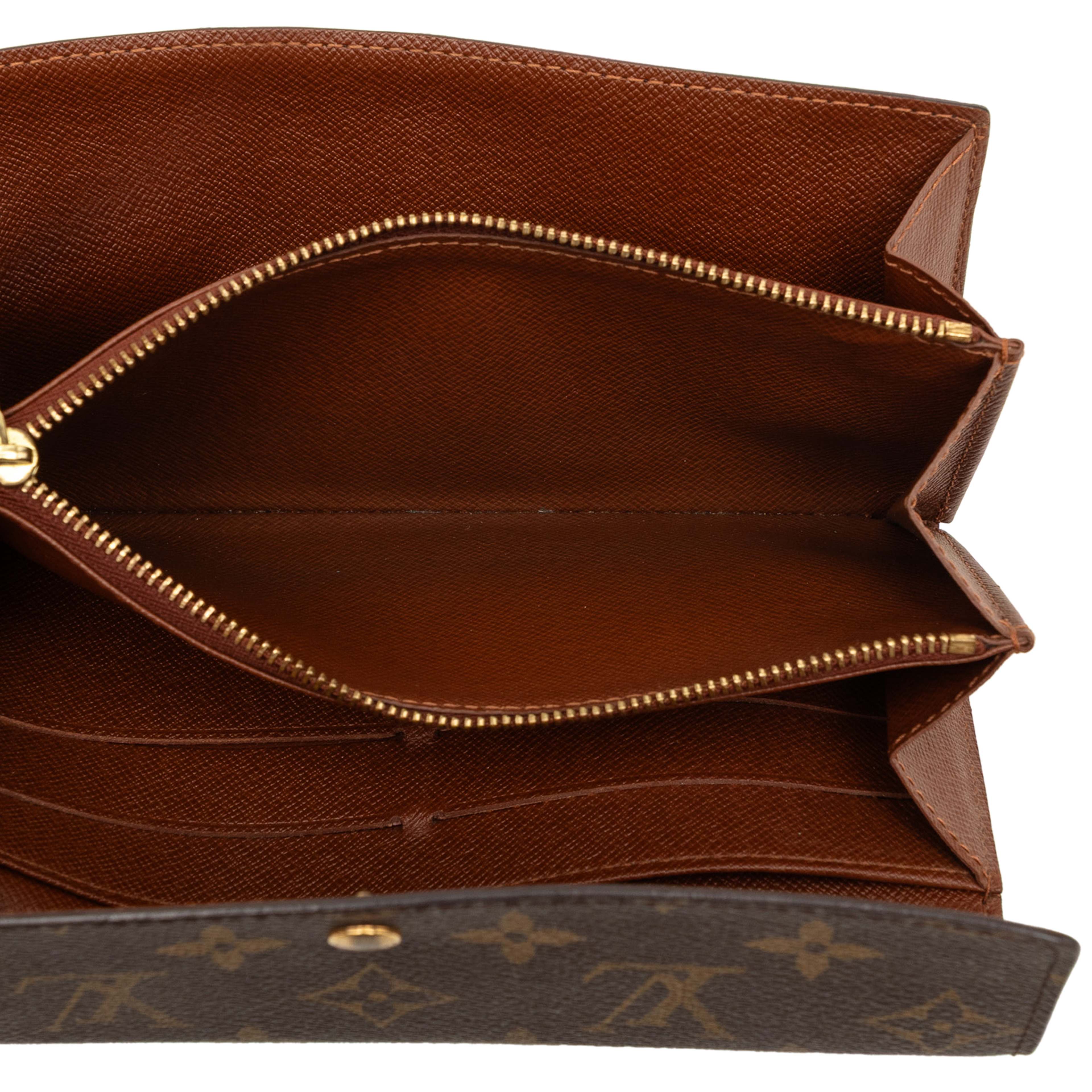 Louis Vuitton Monogram Sarah Long Wallet, från Luxclusif, i färgen brown. Klicka för att öppna bilden i stort format