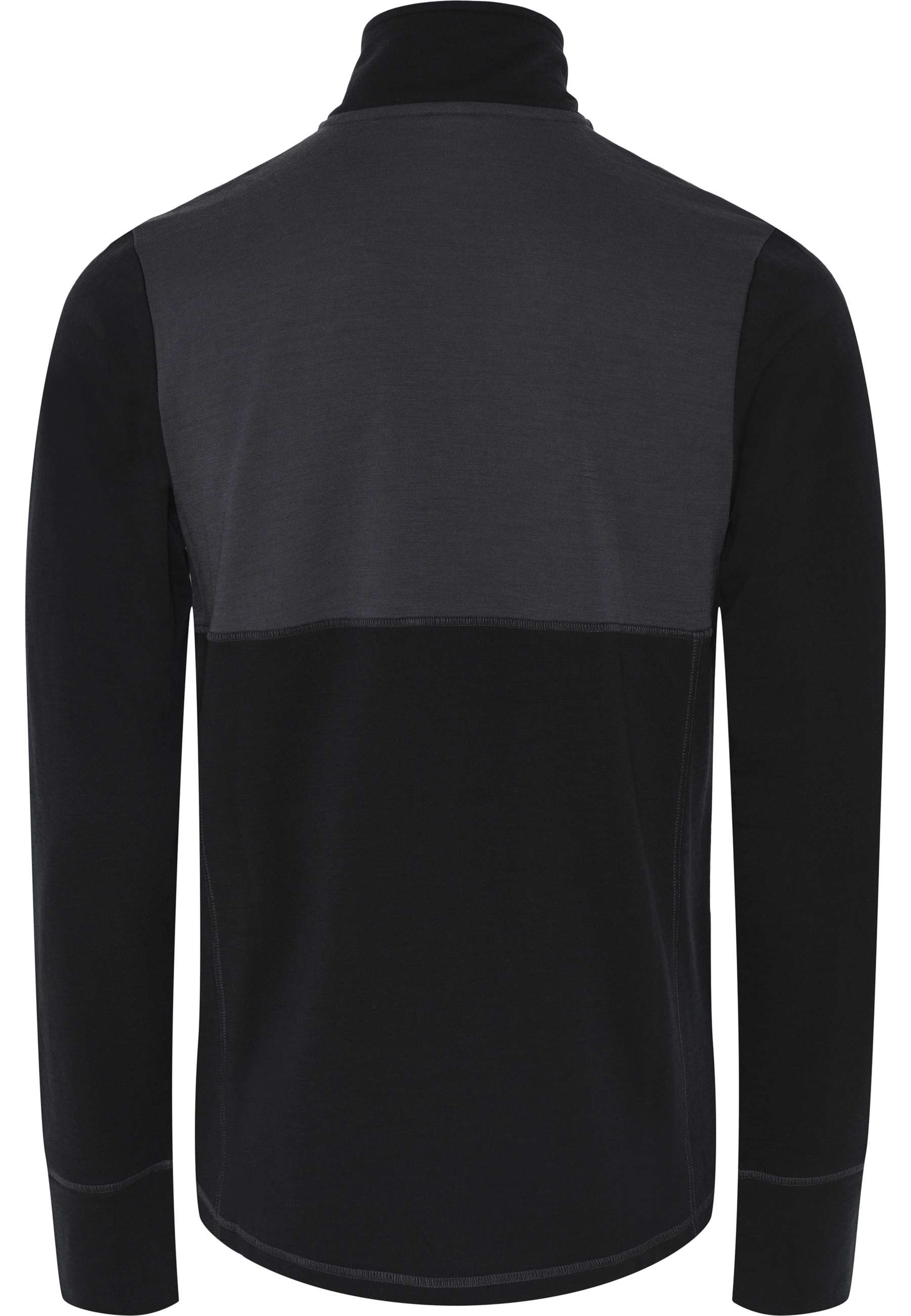 Midlayer Undertröja | 100% Merinoull | Svart/grå