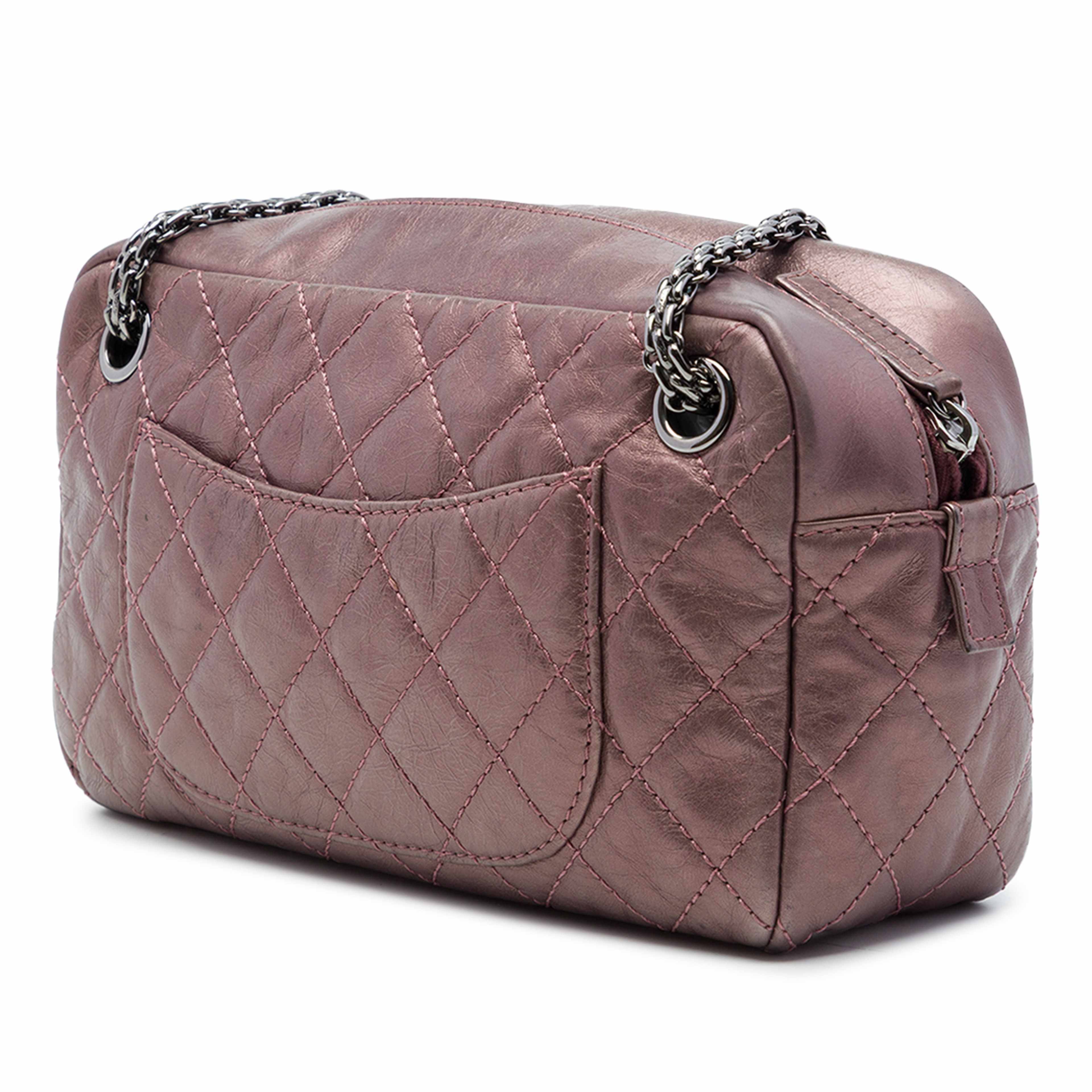 Chanel Medium Quilted Metallic Aged Calfskin Reissue 2.55 Camera Bag ...