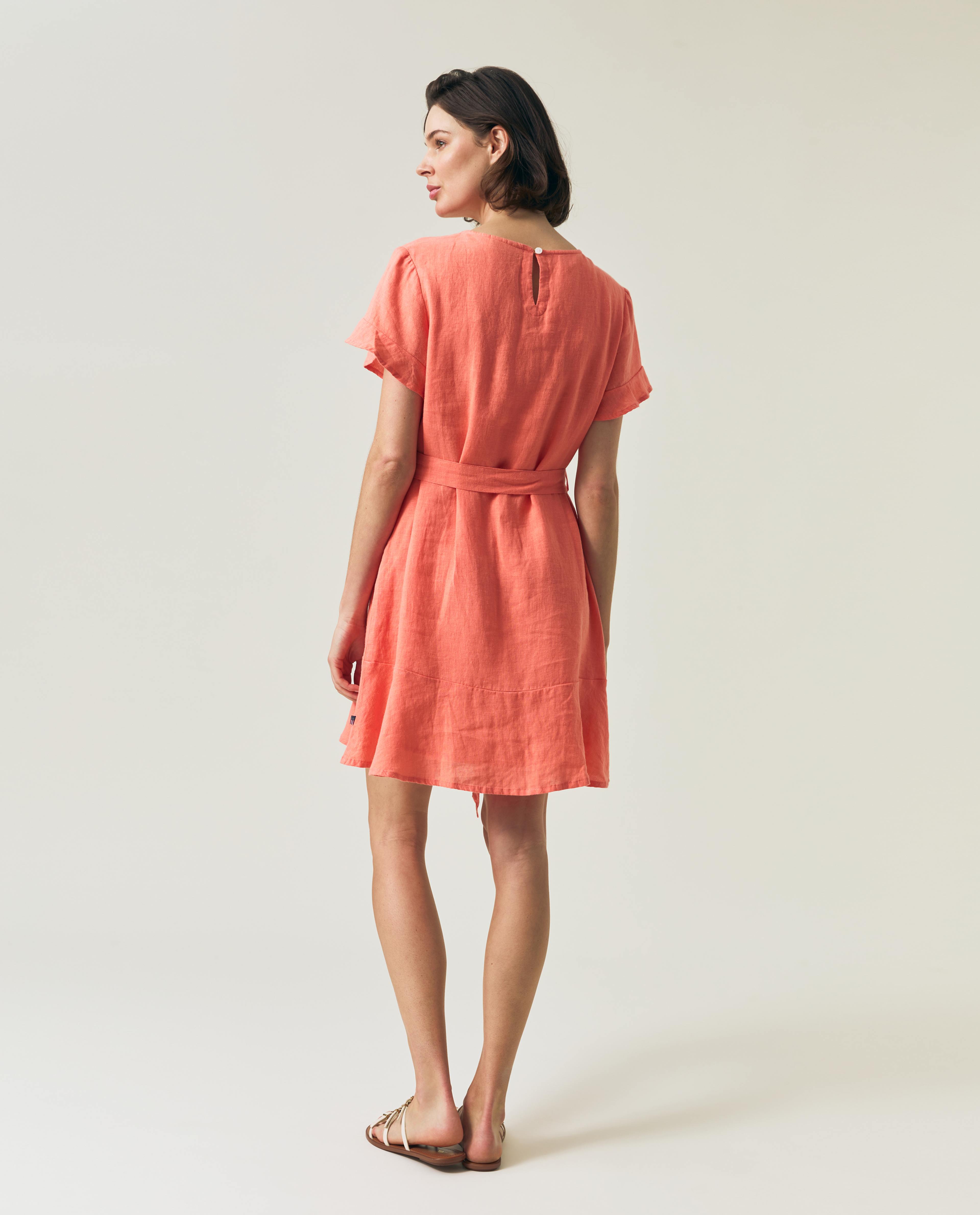 Belted Linen Dress