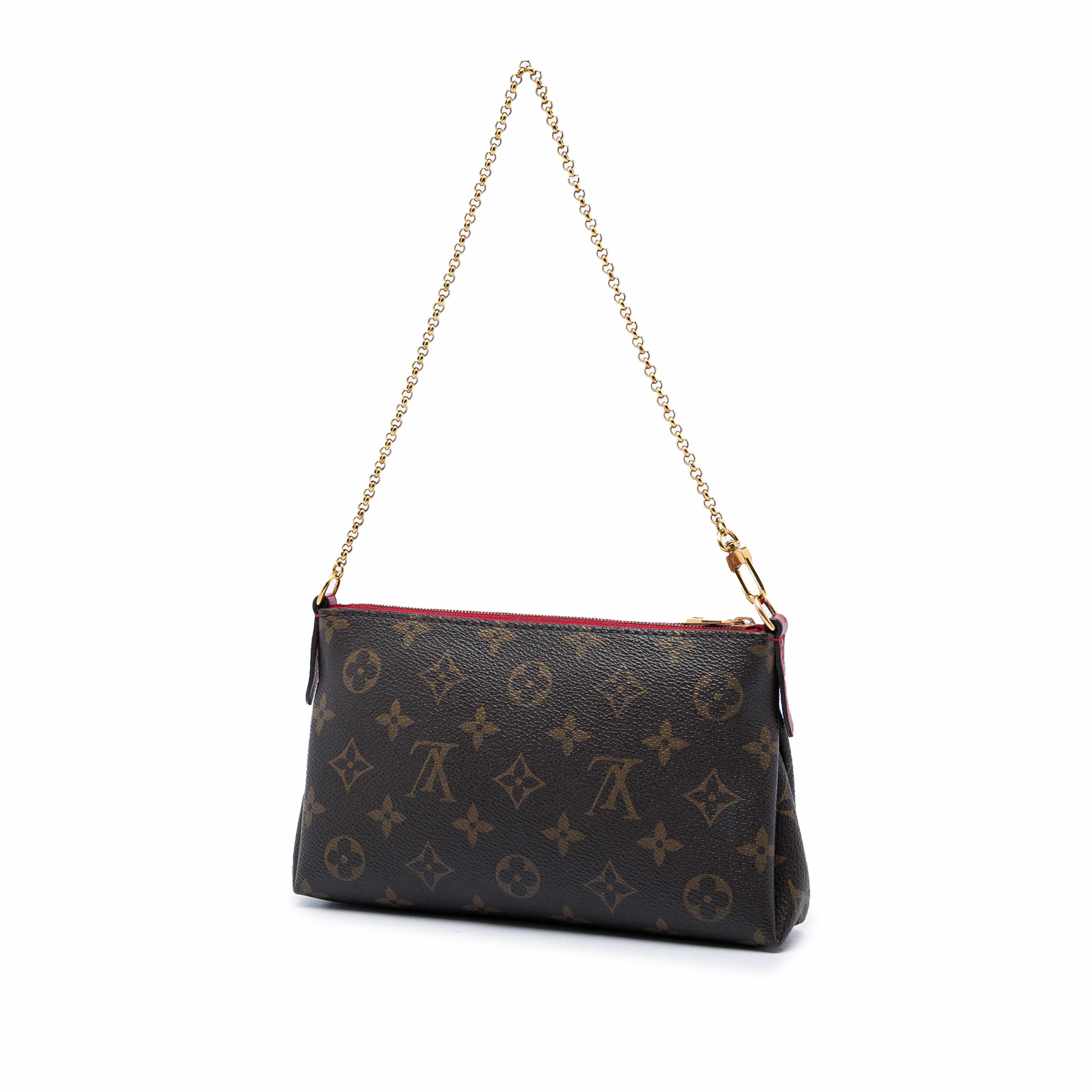 Louis Vuitton Monogram Pallas Clutch, från Luxclusif, i färgen brun. Klicka för att öppna bilden i stort format