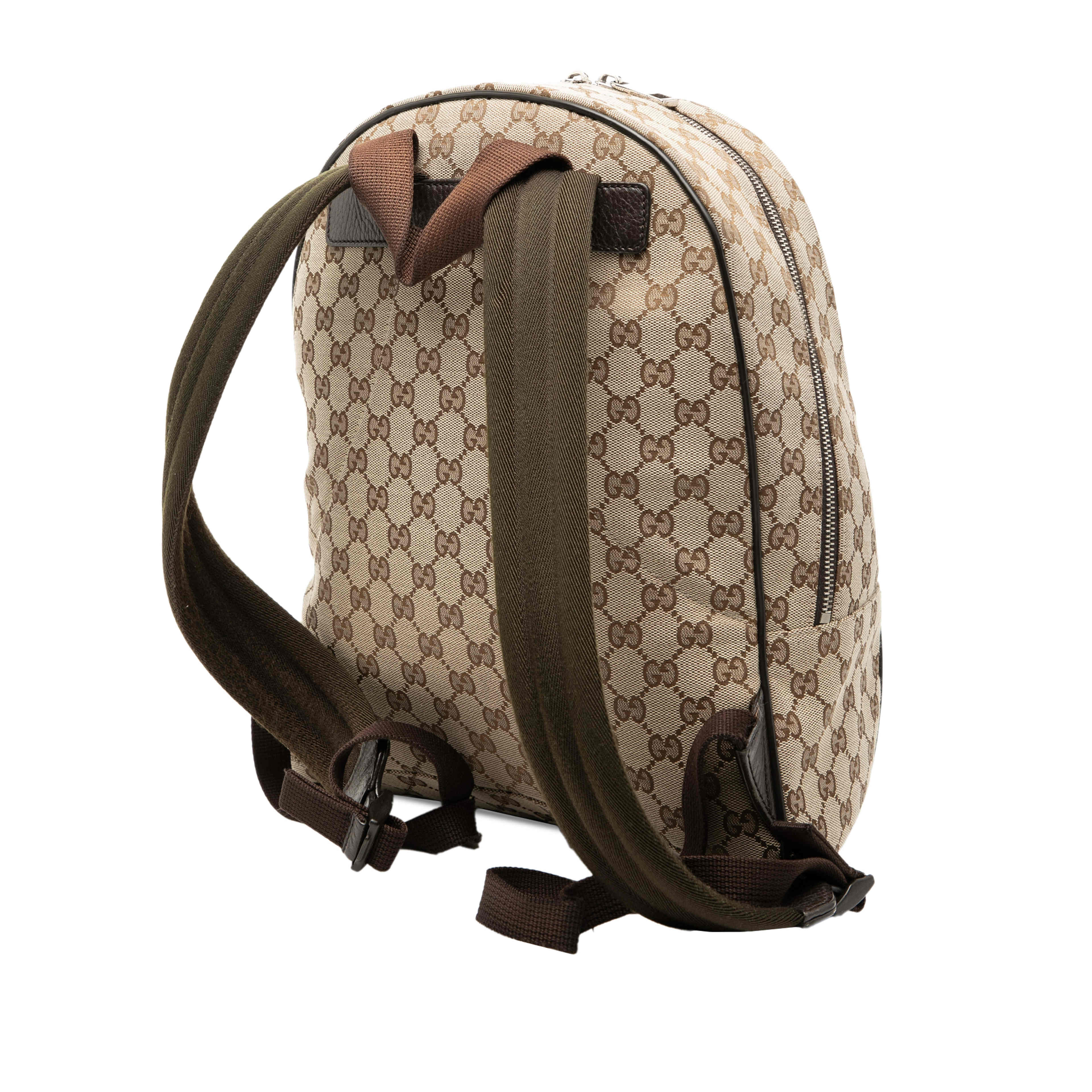Gucci Gg Canvas Backpack, från Luxclusif, i färgen beige. Klicka för att öppna bilden i stort format