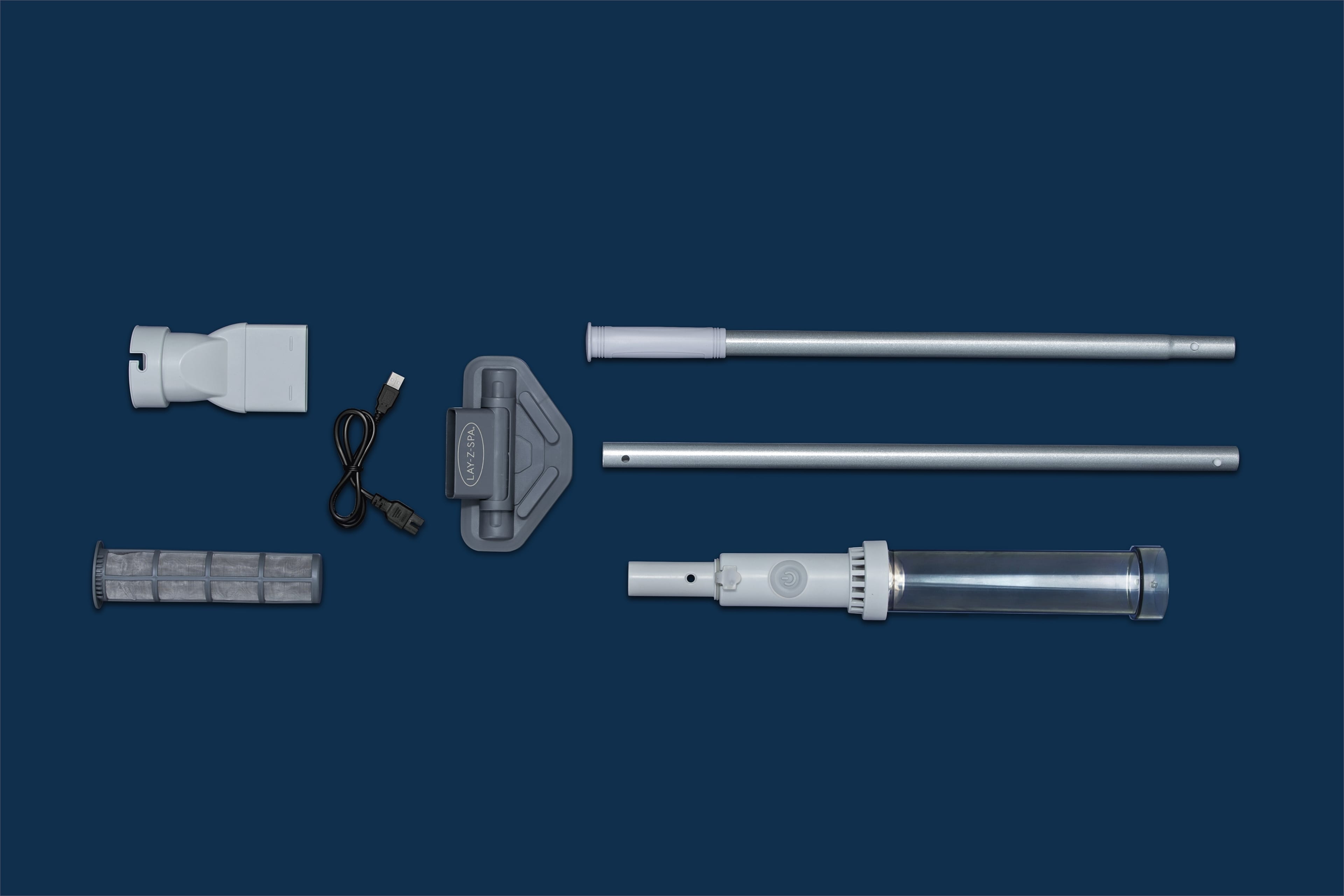 Dammsugare Uppladdningsbar Lay-z-spa, från Bestway, i färgen grå. Klicka för att öppna bilden i stort format