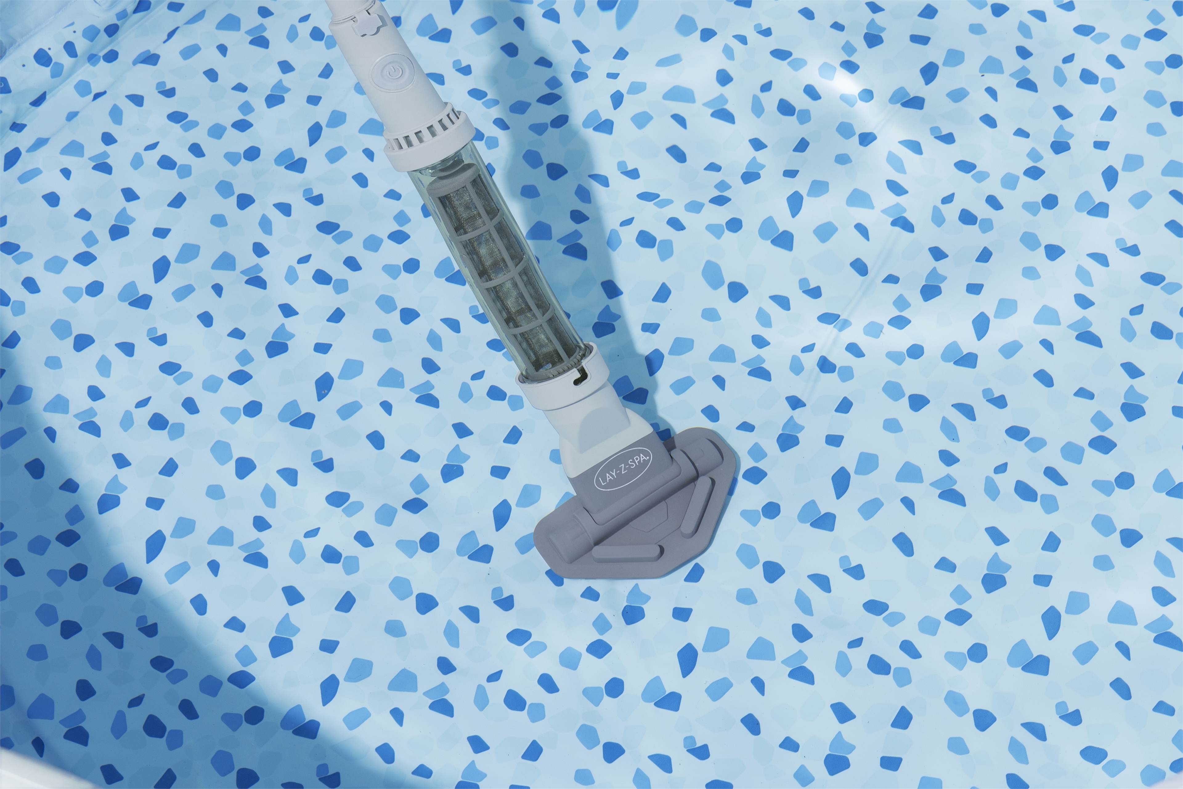 Dammsugare Uppladdningsbar Lay-z-spa, från Bestway, i färgen grå. Klicka för att öppna bilden i stort format