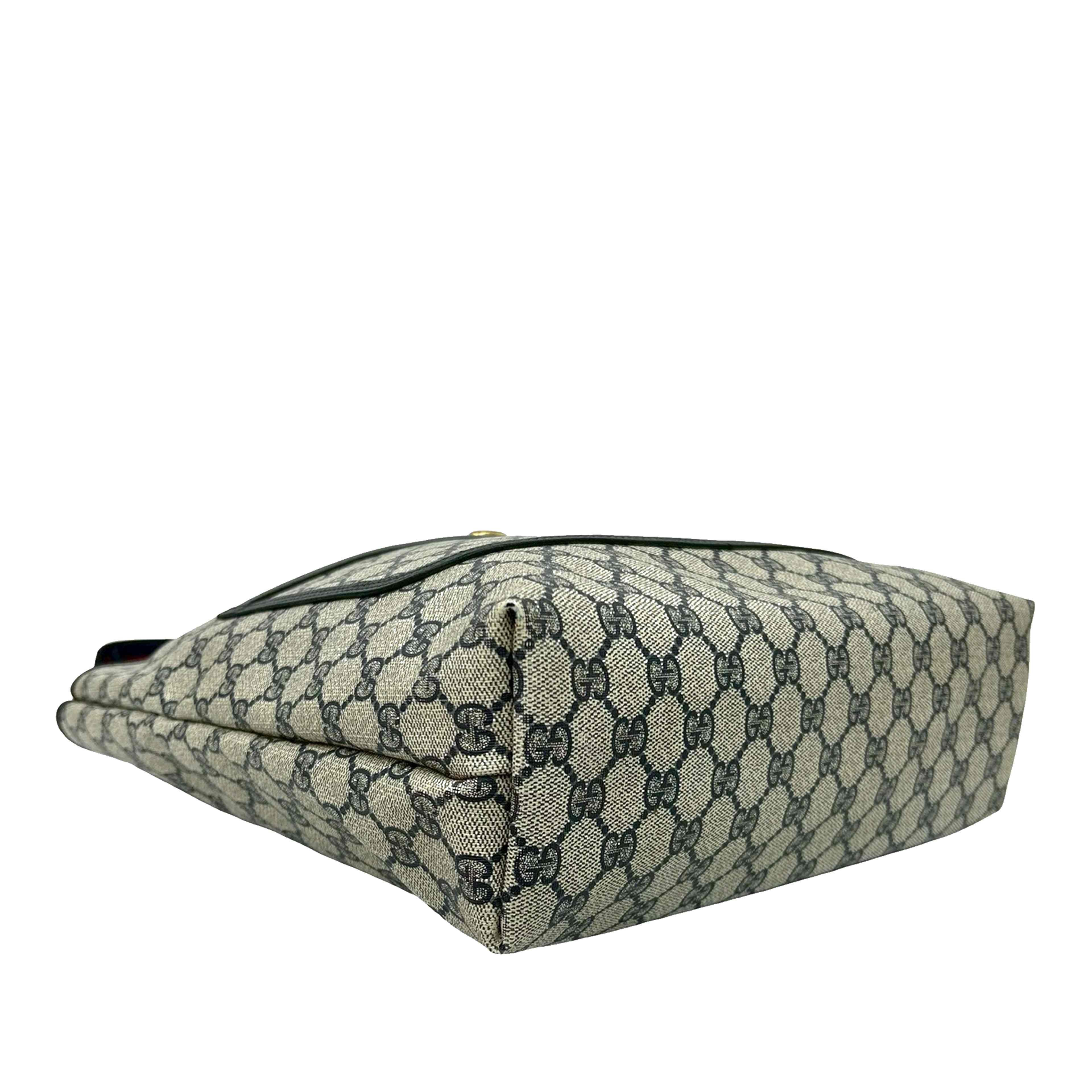 Gucci Gg Supreme Web Tote, från Luxclusif, i färgen beige. Klicka för att öppna bilden i stort format