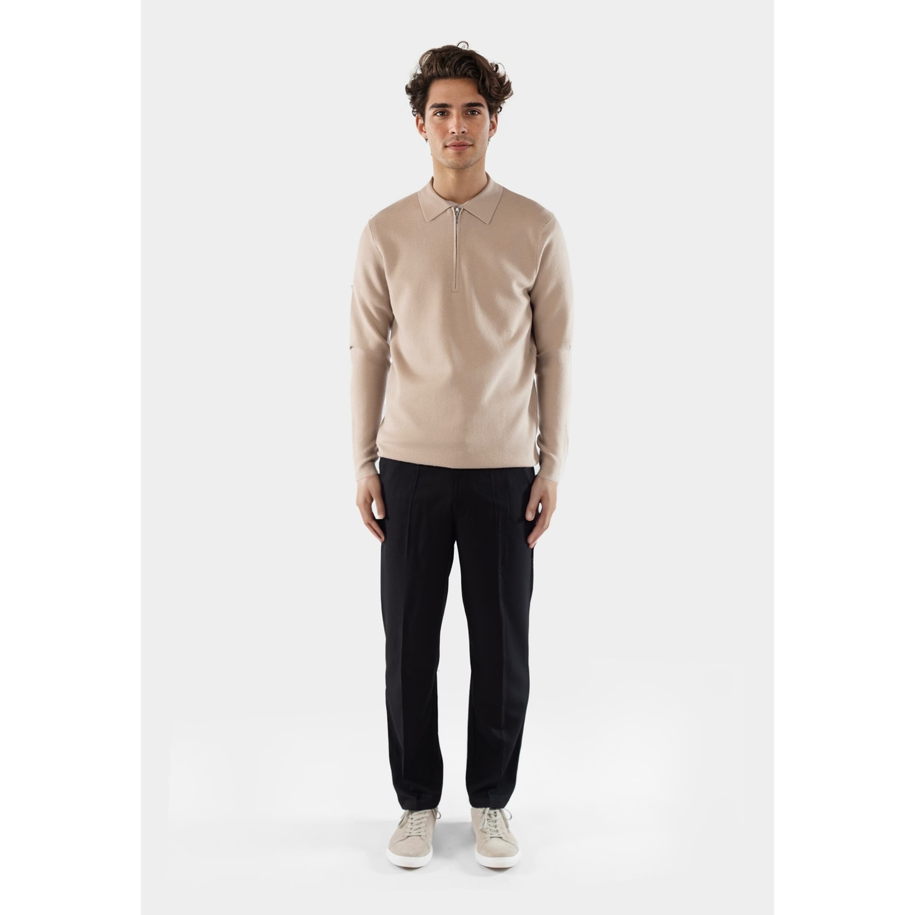 Caleb Knitted Half Zip Sweater