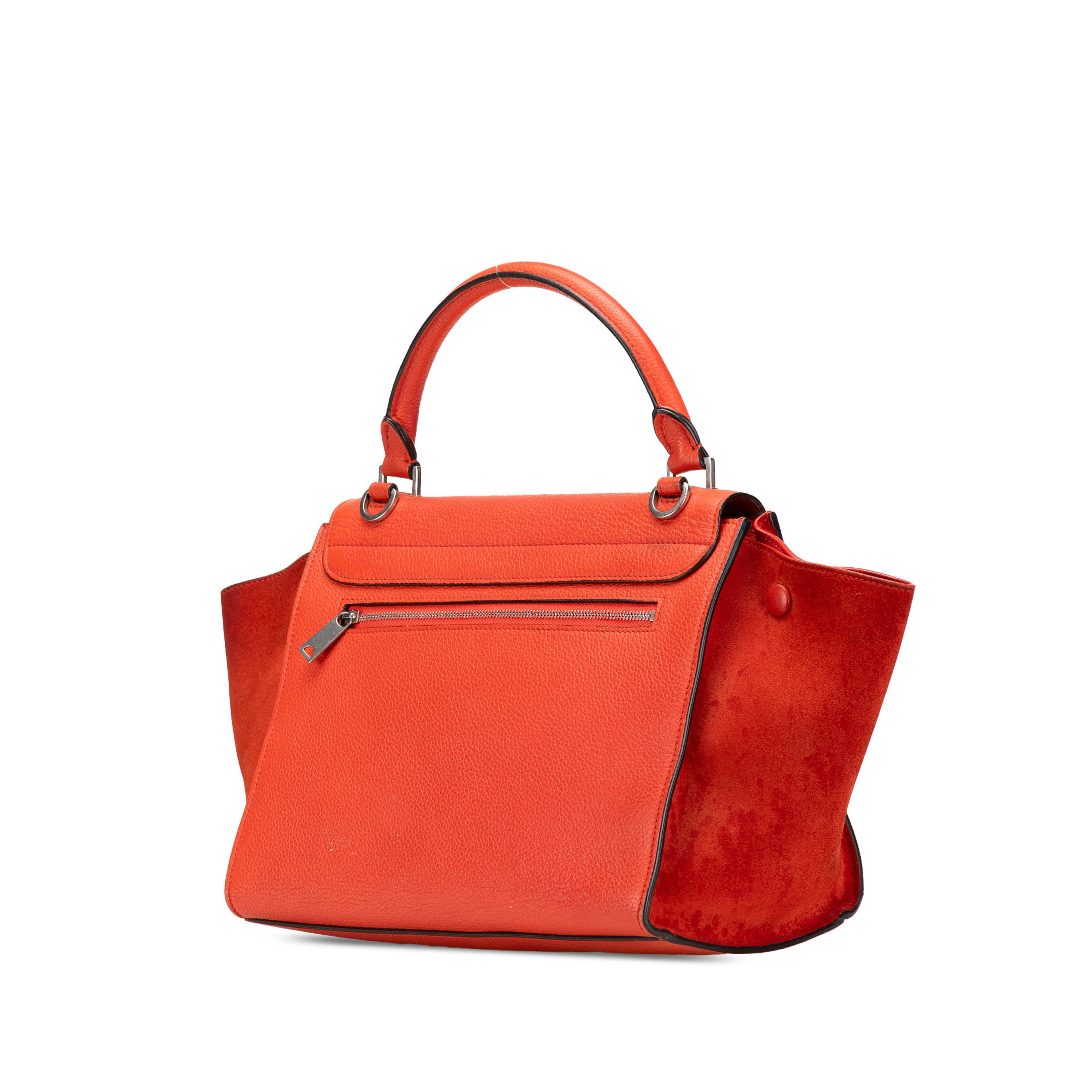 Celine Small Leather Trapeze Satchel