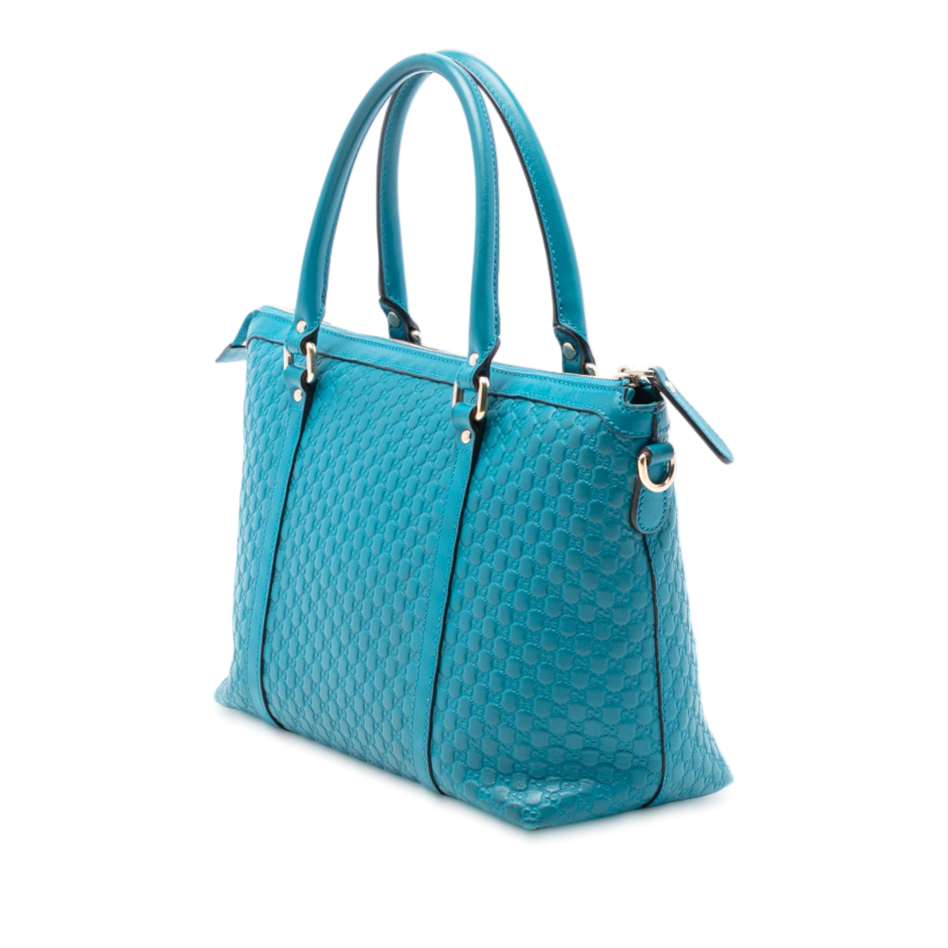 Gucci Small Microguccissima Joy Satchel, från Luxclusif, i färgen turquoise. Klicka för att öppna bilden i stort format