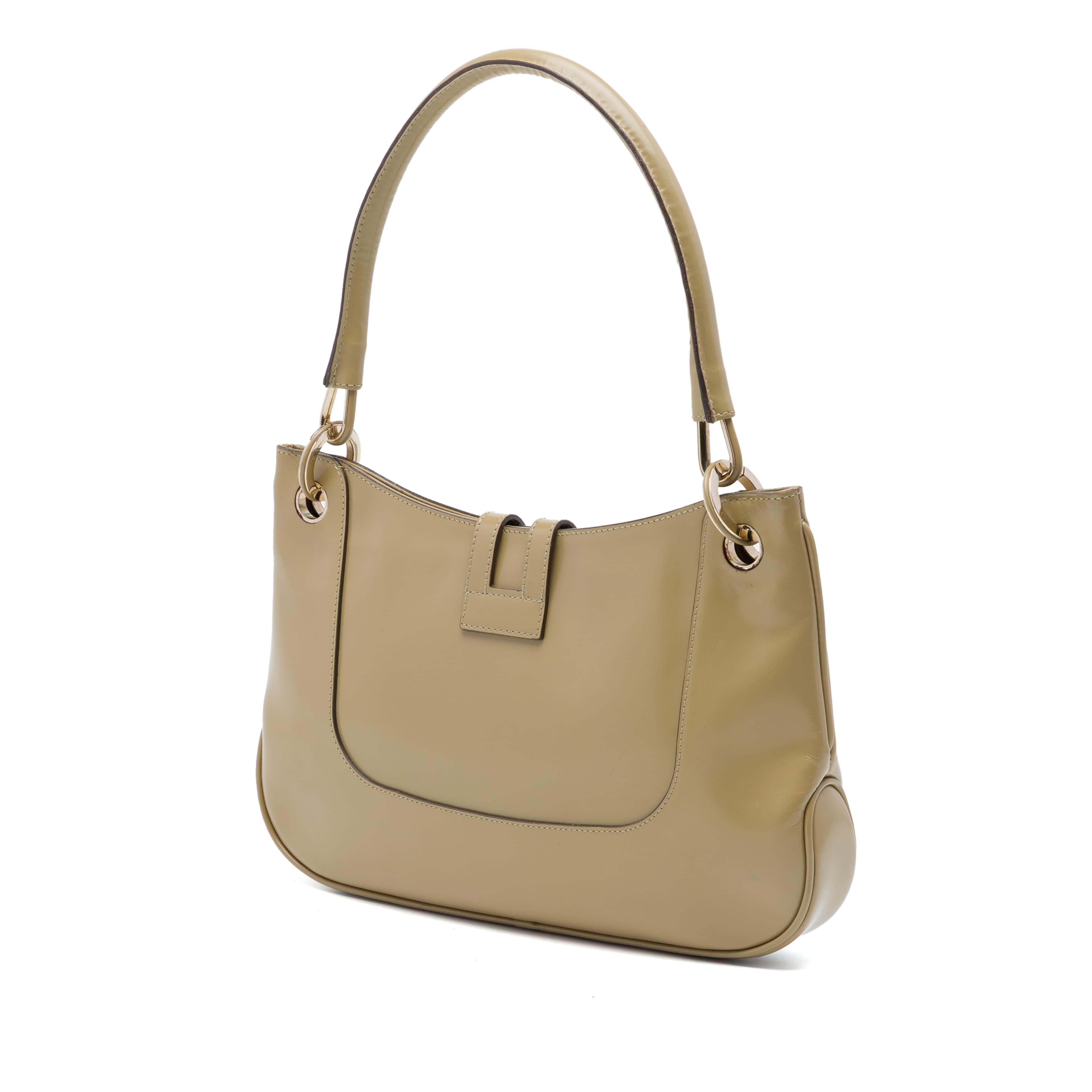 Gucci Smooth Calfskin Jackie Shoulder Bag, från Luxclusif, i färgen brun. Klicka för att öppna bilden i stort format
