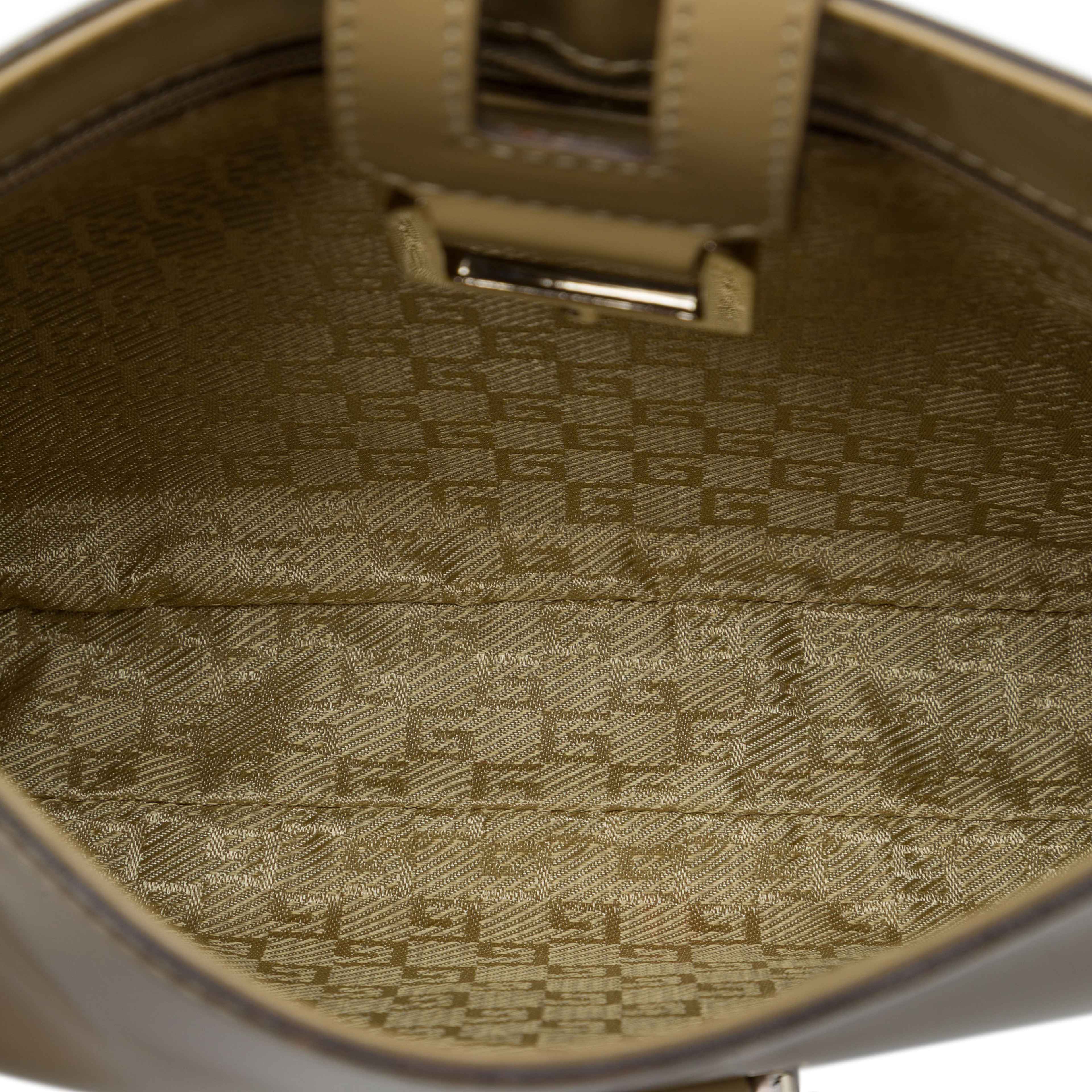 Gucci Smooth Calfskin Jackie Shoulder Bag, från Luxclusif, i färgen brun. Klicka för att öppna bilden i stort format
