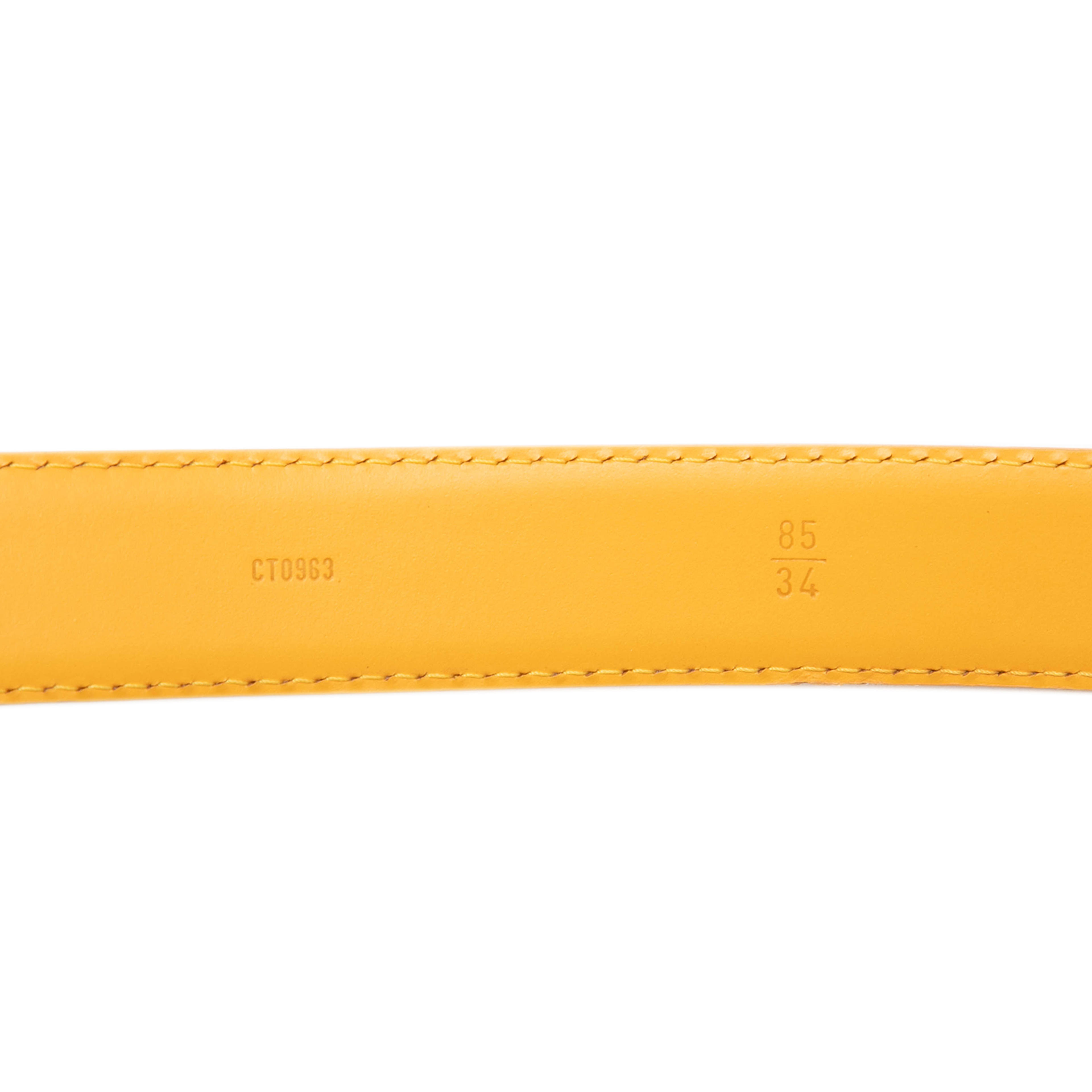 Louis Vuitton Epi Ceinture Belt, från Luxclusif, i färgen gul. Klicka för att öppna bilden i stort format