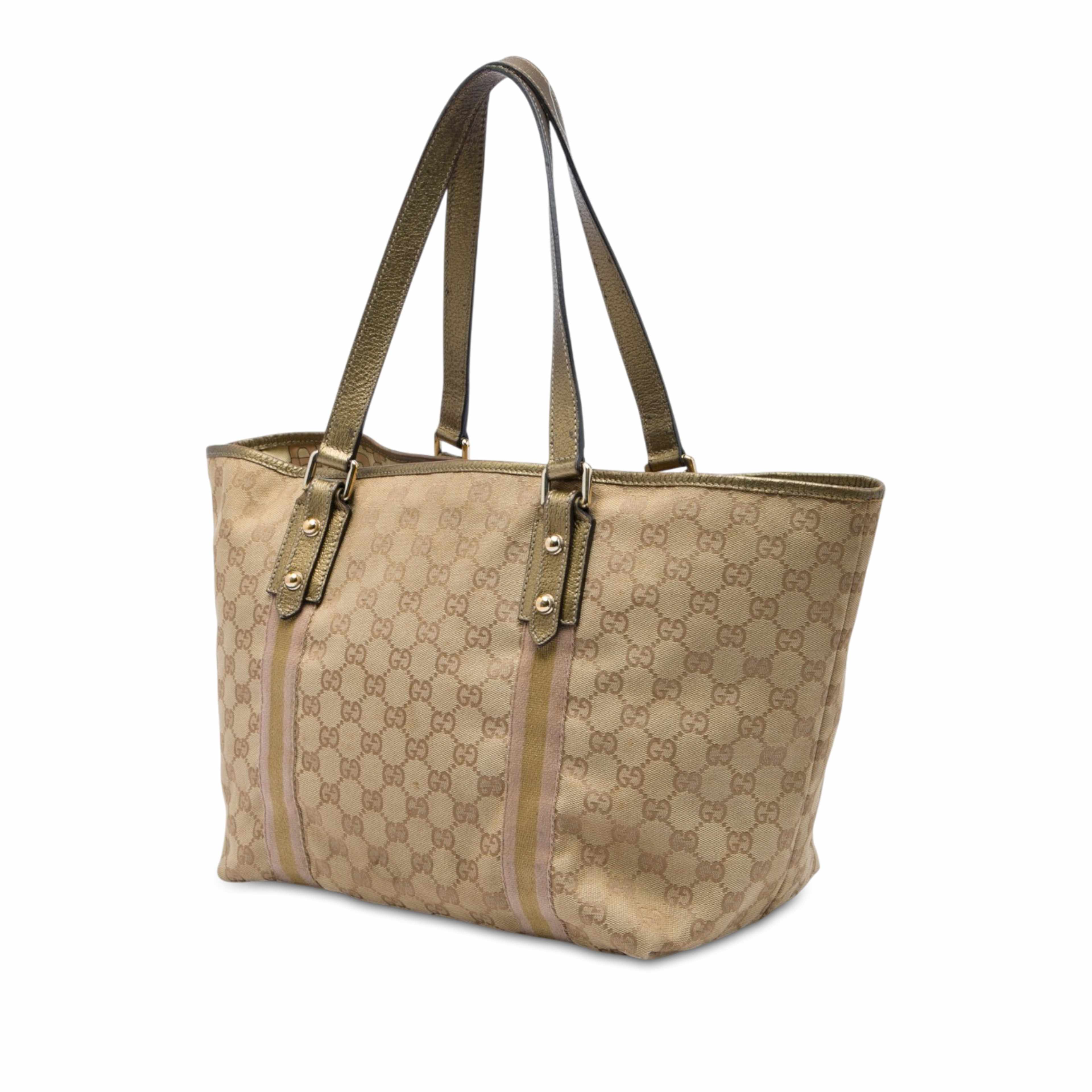Gucci Large Gg Canvas Jolicoeur Tote, från Luxclusif, i färgen beige. Klicka för att öppna bilden i stort format