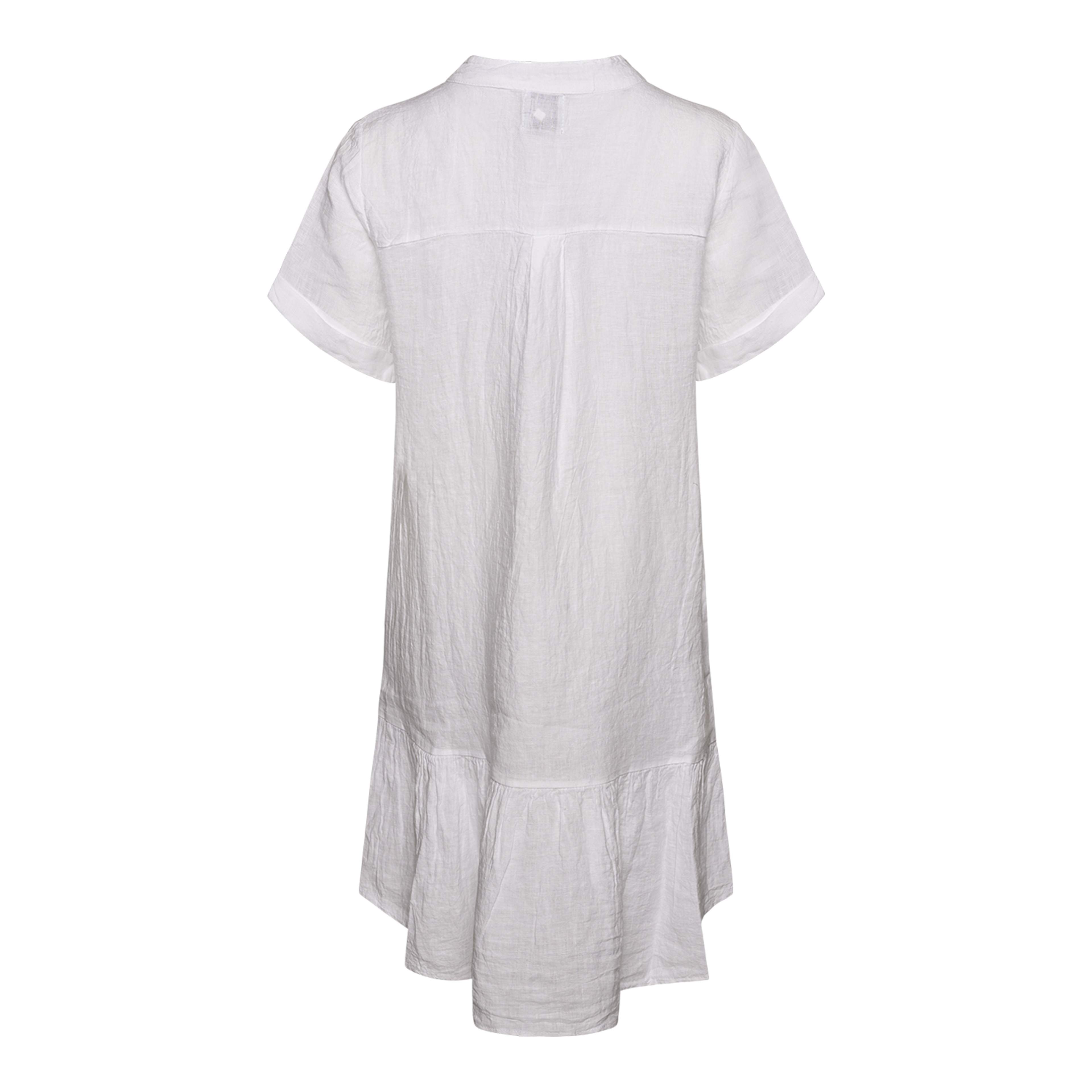 Epsi, Short Dress, Linen - White