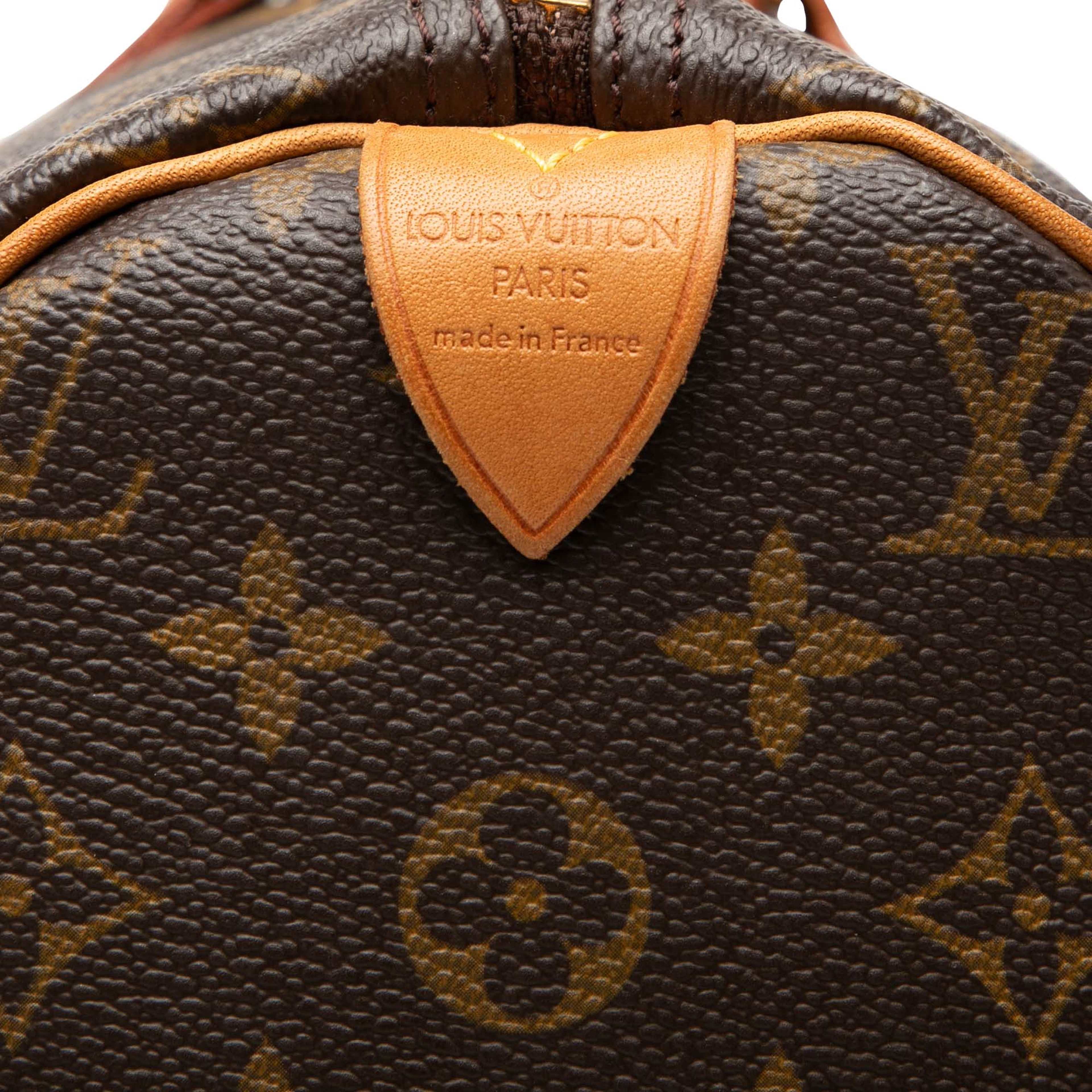 Louis Vuitton Monogram Speedy 40, från Luxclusif, i färgen brun. Klicka för att öppna bilden i stort format
