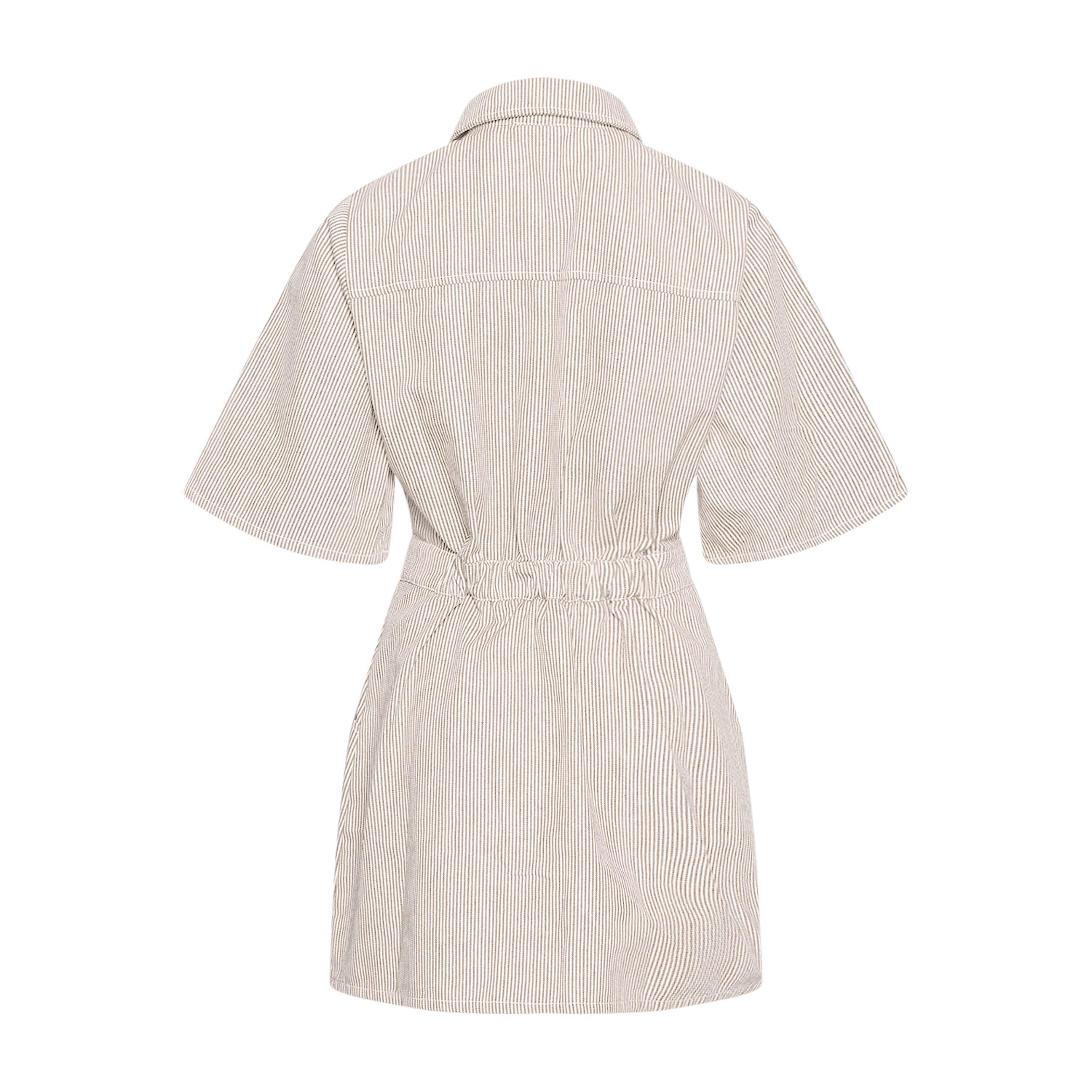 Benita Dress - Beige/white