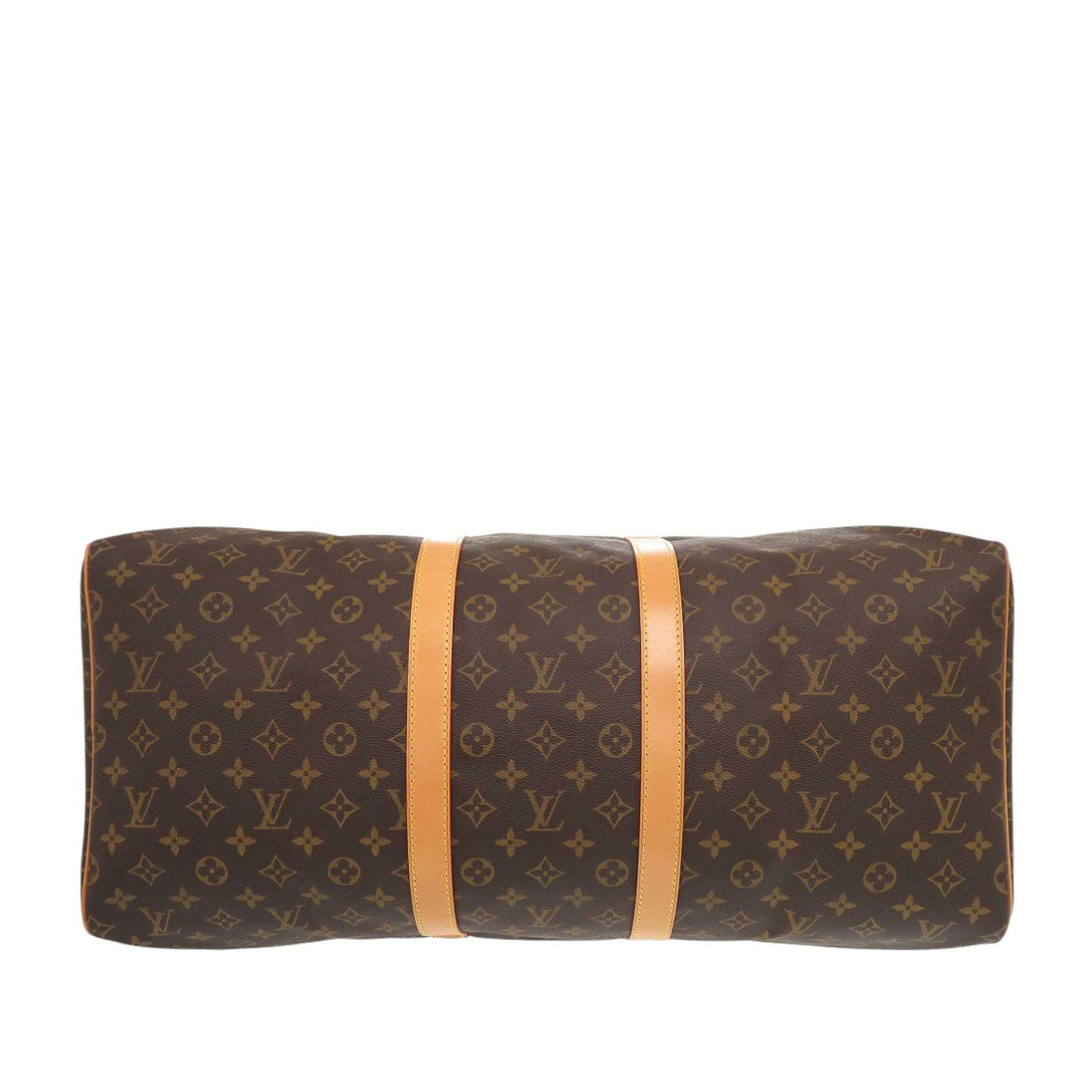 Louis Vuitton Monogram Keepall 55, från Luxclusif, i färgen brun. Klicka för att öppna bilden i stort format
